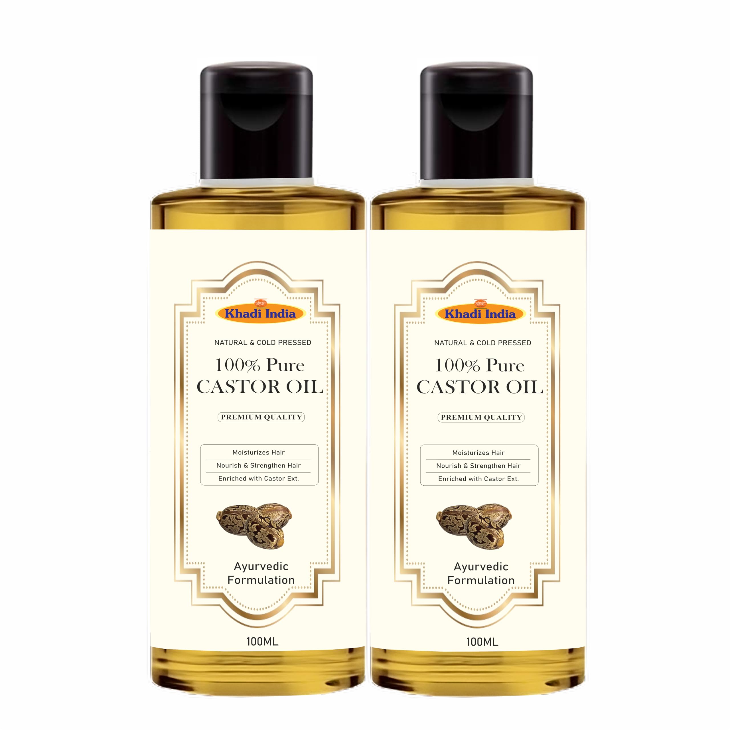Khadi 100% Pure Castor Oil 200ml, Pure Hair Oil, Natural Cold-Pressed Castor Oil, No Silicones, Paraben Free, Lead Free-image-40