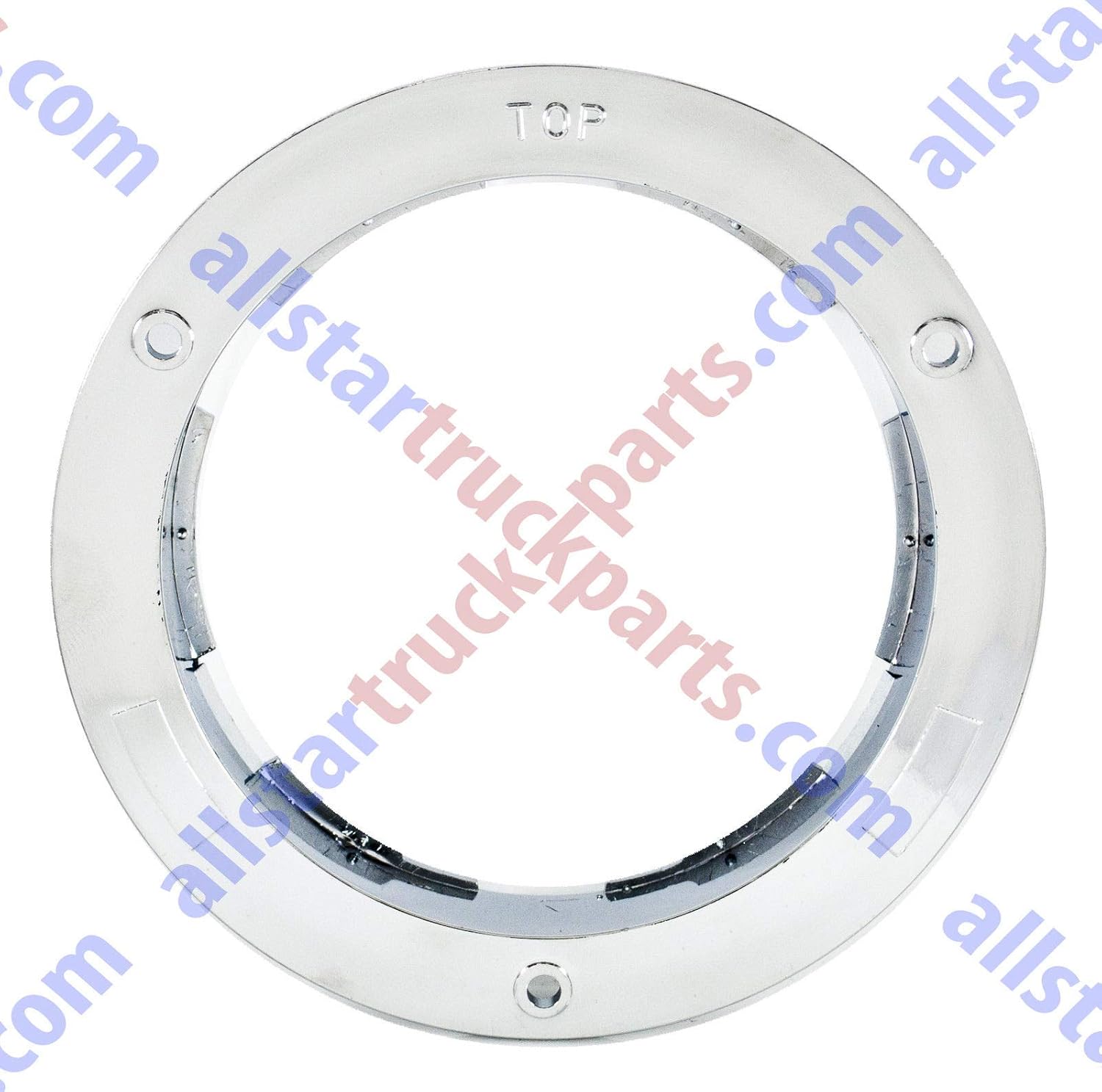 [ALL STAR TRUCK PARTS] 4" Round Chrome Bezels Flange Stop Turn Tail Light Covers