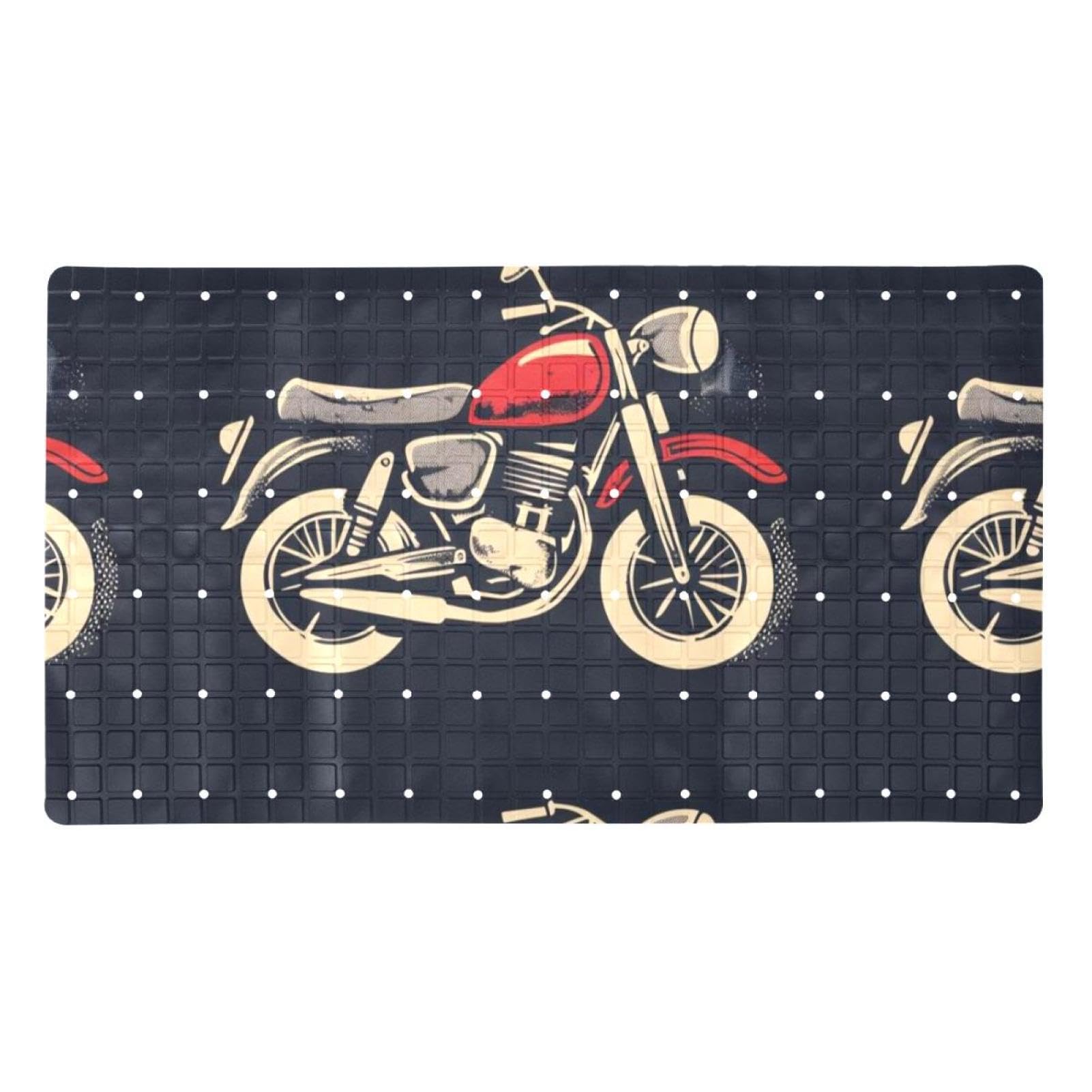 Alfombrilla de baño extra larga de PVC con ventosas para ducha y moto