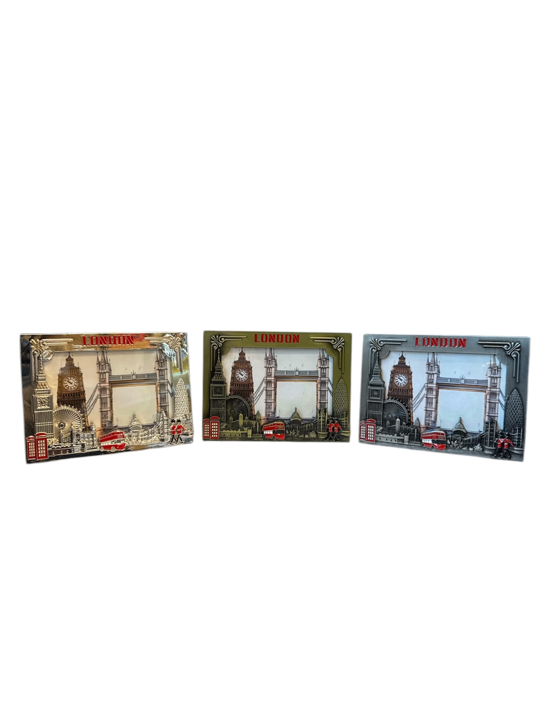 Photo Frame,London Souvenir Photo Frame For Desk Metal Photo Frame,London Icon 3D Photo Frame. Christmas Vacation, Honeymoon Presents For Couples And Everyone (Dark Grey, Medium)