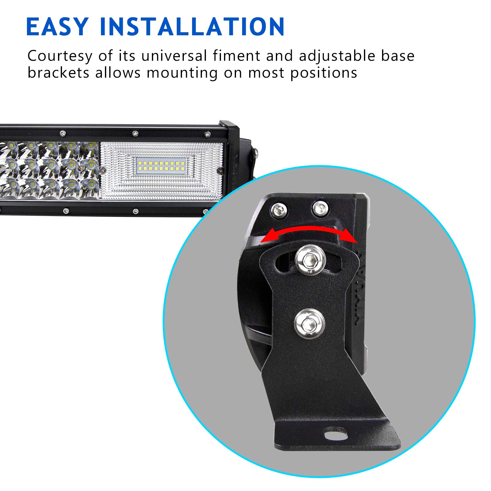 Willpower Barra Led 50 pulgadas 127cm 648W Barra de Luz LED con Arnés de Cableado 12V 24V IP67 Faro Led Trabajo IP67 Impermeable Focos Led 6000k para 4x4 Tractor Coche Camion Barco Offroad