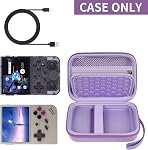 PAIYULE Travel Case Compatible with RG353V/ RG353VS/ R36S Retro Handheld Game Console, Handheld Emulator Storage Holder Organizer, Android Game Console Carrying Bag (Box Only) (Purple)