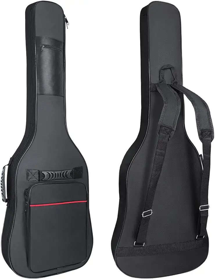 Bolsa Para Guitarra Elétrica De 39 Polegadas, Acolchoamento De 7 Mm, Estojo À Prova D'Água Para Guitarra Elétrica, Mochila Para Show De Guitarra Elétrica Com Alça De Pescoço E Bolsos, Linha B