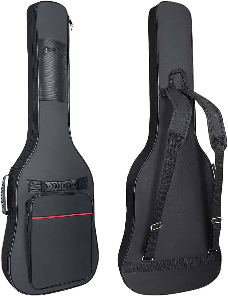 Bolsa Para Guitarra Elétrica De 39 Polegadas, Acolchoamento De 7 Mm, Estojo À Prova D'Água Para Guitarra Elétrica, Mochila Para Show De Guitarra Elétrica Com Alça De Pescoço E Bolsos, Linha B