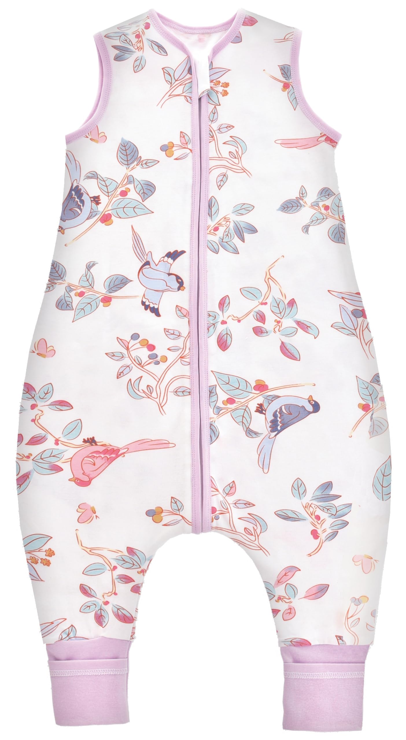 Chilsuessy Baby Schlafsack mit Beinen 2.5 Tog Winter Schlafsack Unisex Ganzjahres Schlafsack mit Füßen Babyschlafsack Kinder, Frühlingsmagpie, 100cm/Baby Höhe 105-115cm