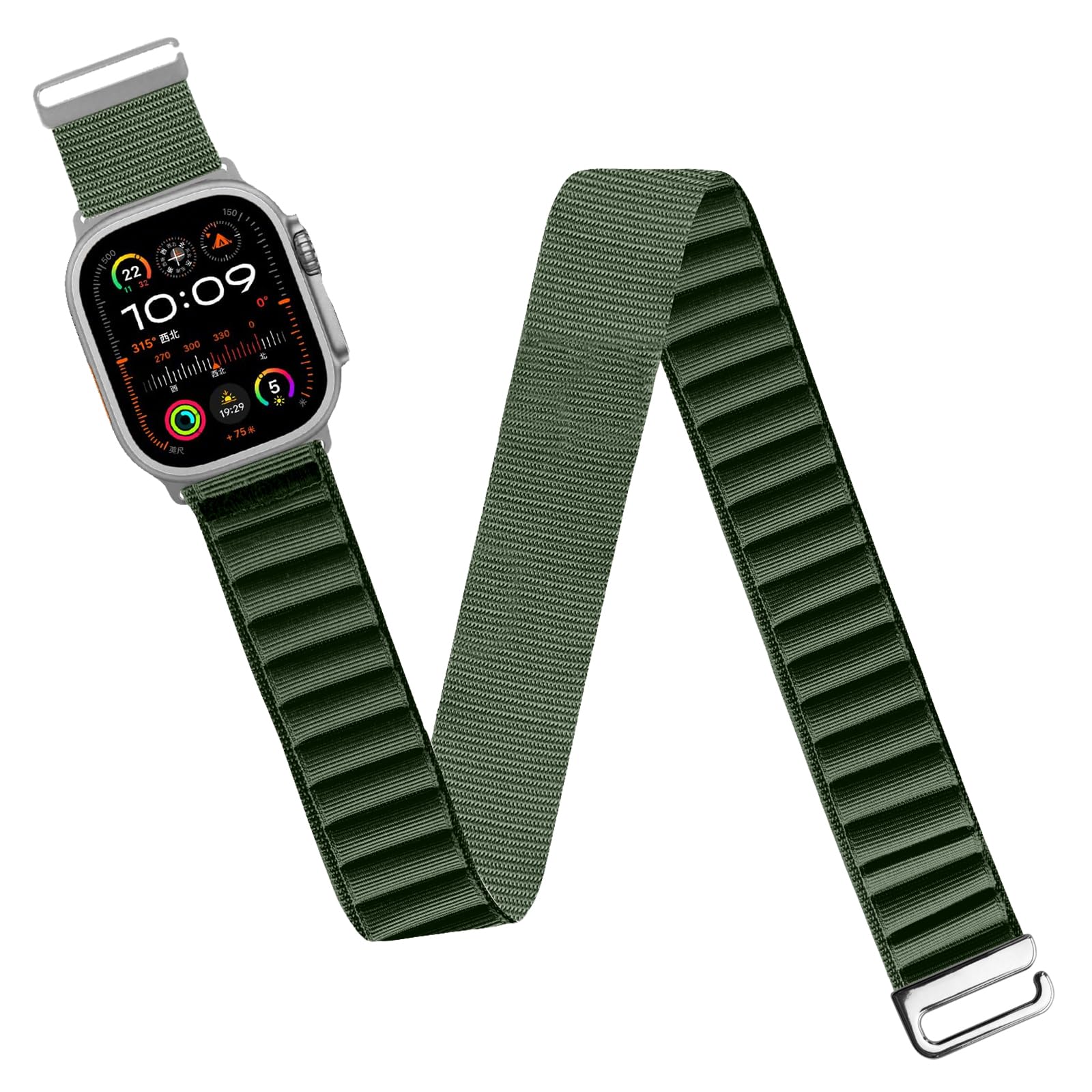 Zspoly Alpine Loop Sport Bizepsband Arm Knöchelband Kompatibel mit Apple Watch Armband 45mm 44mm 46mm 49mm 42mm, C-Haken Nylon Sportarmband für iWatch Ultra 3 2 SE Series 11 10 9 8 7 6 5 4 3 2 1