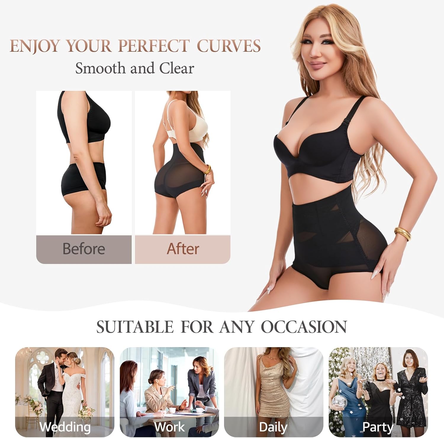 Dulchany Tummy Control Shapewear Panties for Women Body Shaper Seamless Underwear Panty Girdle - Image 5