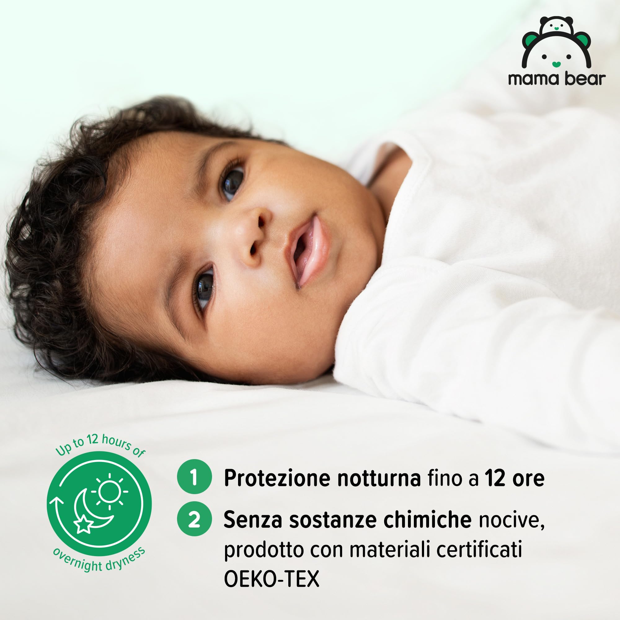 Marchio Amazon - Mama Bear - Disney - Pannolini mutandina - 160 Unità, Confezione da 2, Taglia 4 (9-15 kg) - PACCO MENSILE, Bianco