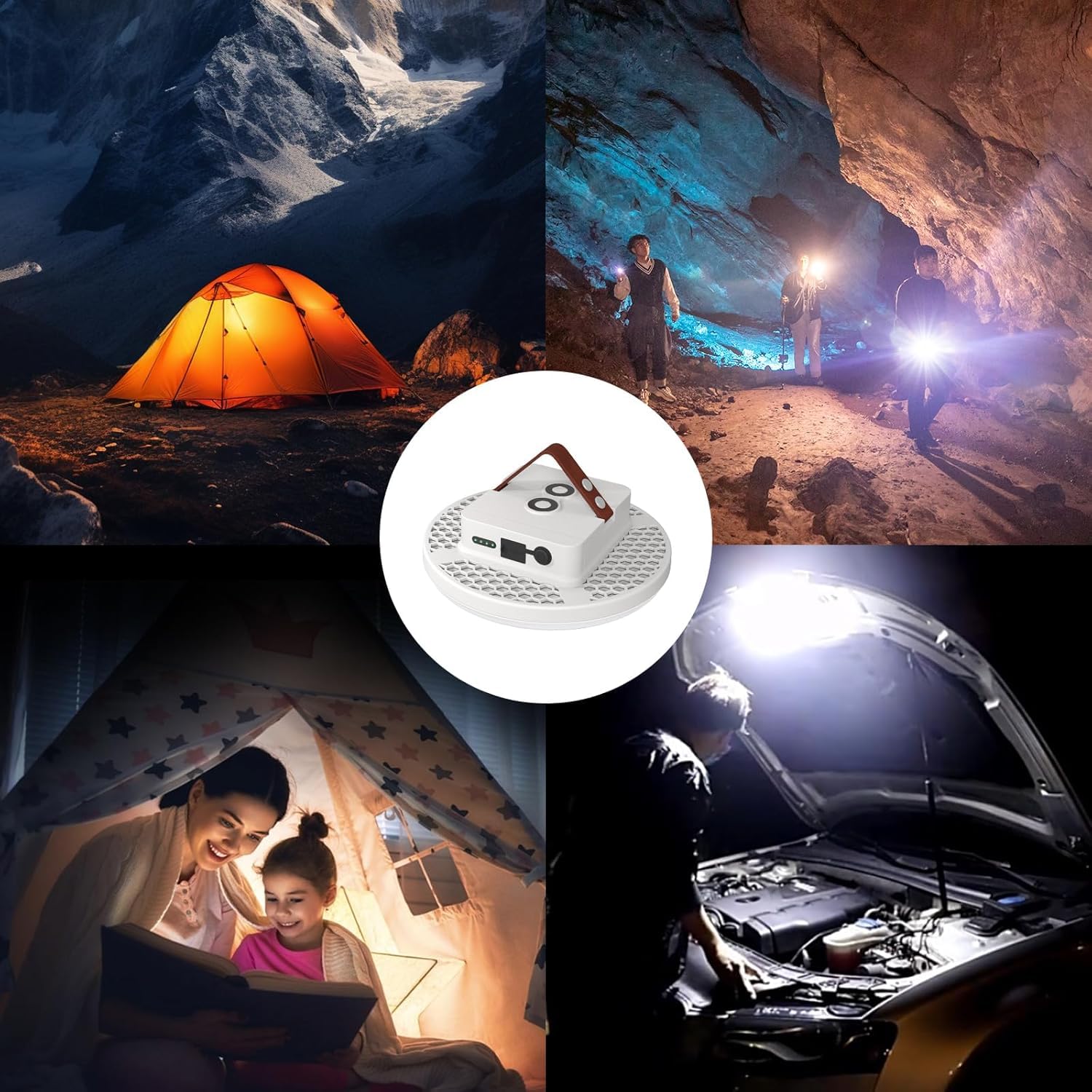 Lanterna da campeggio con batteria ricaricabile da 18800 mAh, luce LED ultra luminosa da 60 W con 3 modalità, illuminazione portatile impermeabile per tenda per emergenza all'aperto ed escursionismo