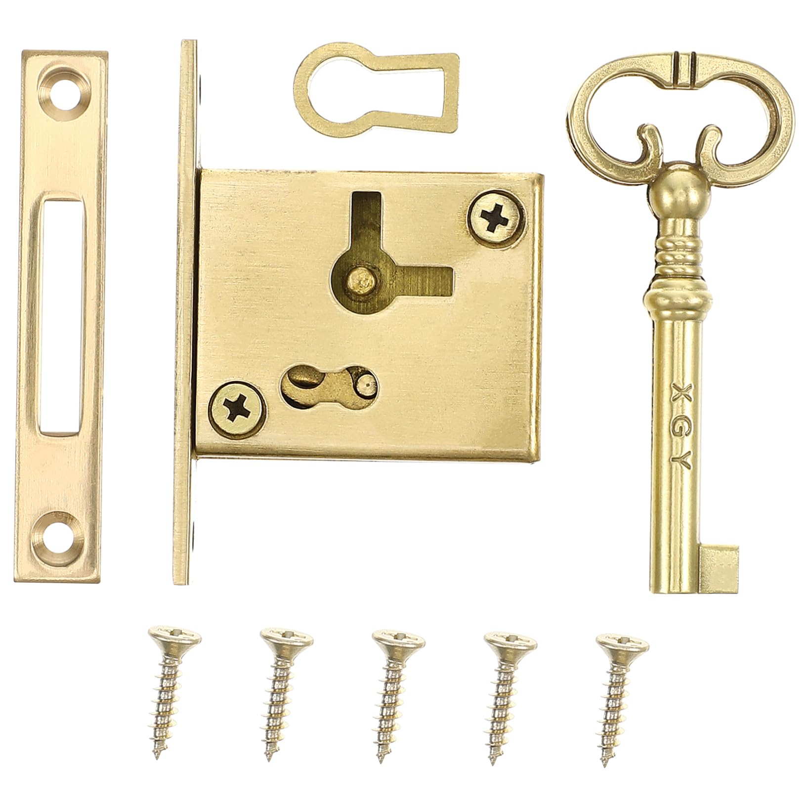 SHINEOFI 3 Stück Antiker Kupfer Schloss für Möbel und Briefkästen Vintage Design Vielseitig Einsetzbar mit Hoher und Feiner Verarbeitung