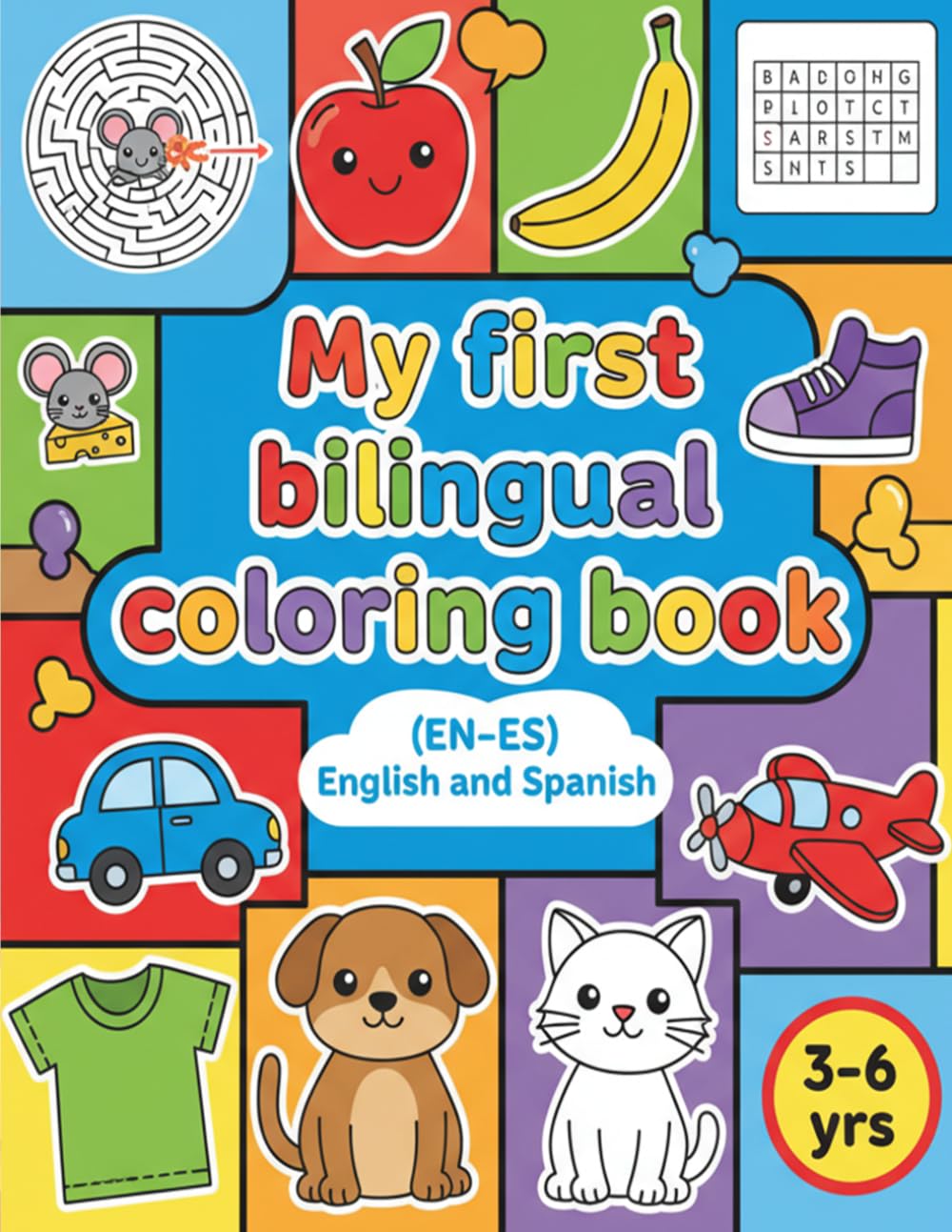 My first bilingual coloring book: English & Spanish