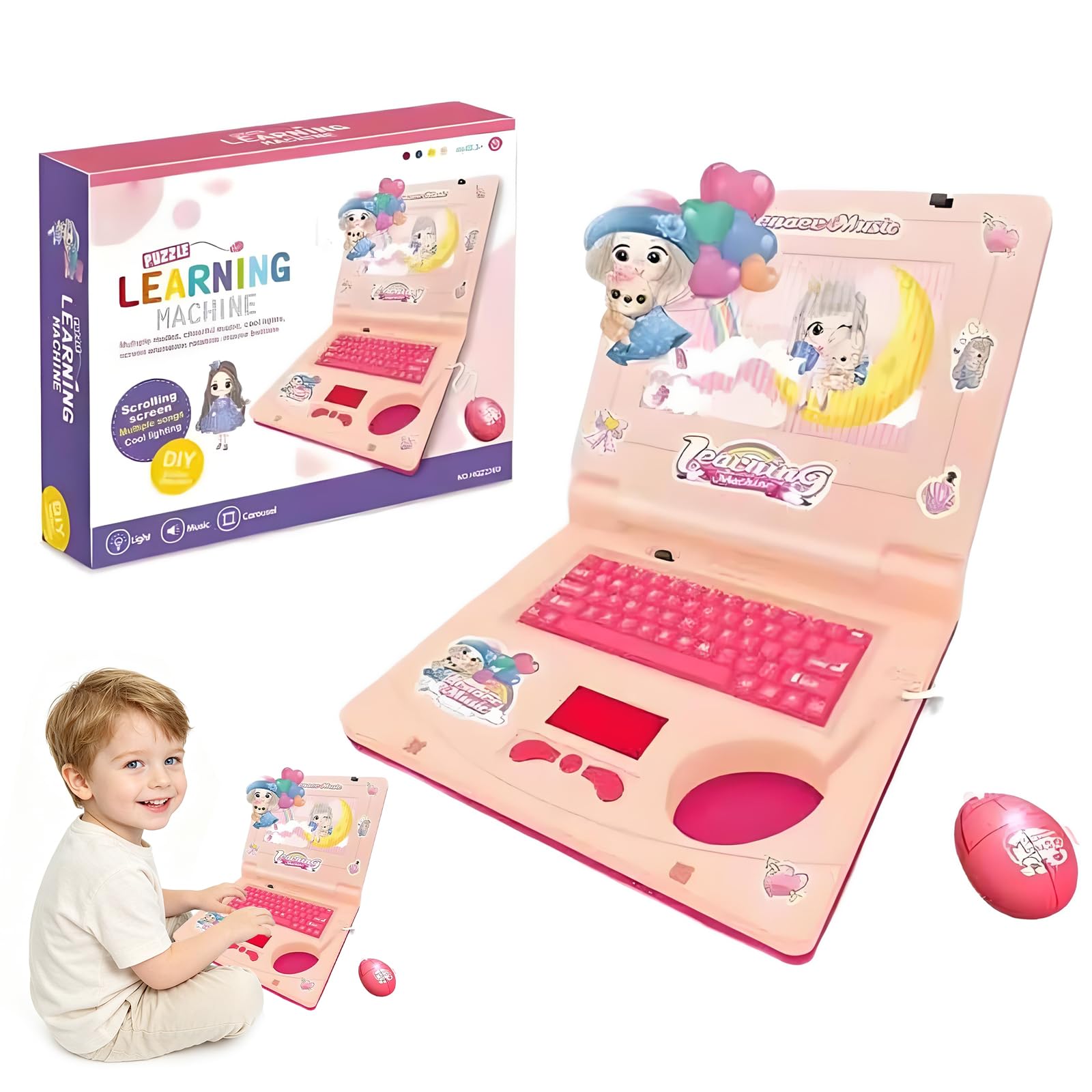 Interactive Toy Laptop for Kids,Preschool Learning Computer with Lights, Sounds & Educational Games,Fun Activity Center That Teaches Letters, Numbers, Shapes & More,Perfect Early Learning Gift