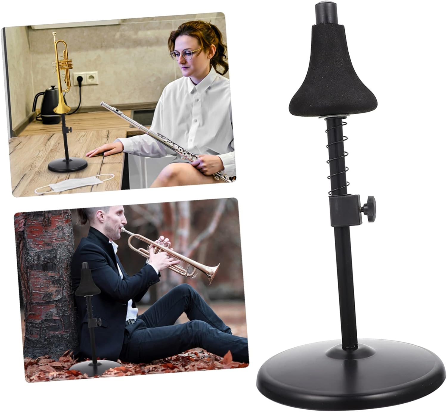Holibanna Iron Flugelhorn Holder Trumpet Display Holder Musical Instrument Storage Stand Compact Easy to Carry