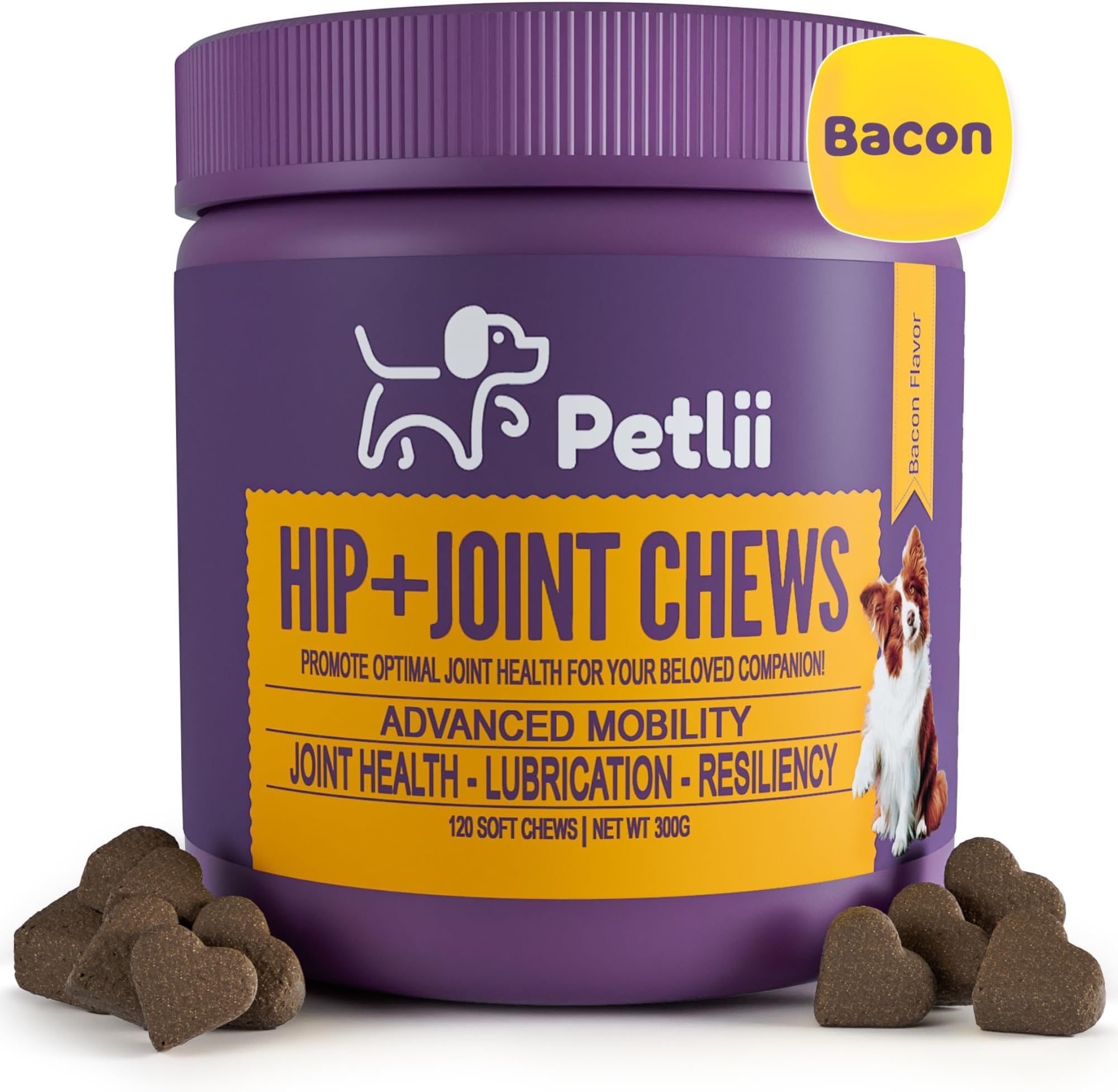 HIP and JOINT CHEWS - Dog Joint Supplements for the maintenance of Cartilage, Hips & Joints. Combines Glucosamine, Chondroitin and MSM in a convenient chew for Senior and Adult dogs - 120 Chews