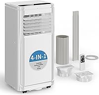 Uthfy 10,000 BTU 4-in-1 Portable Air Conditioner: Cooling, Dehumidifier, Fan, Sleep Mode - 450 Sq Ft Coverage, Easy Install