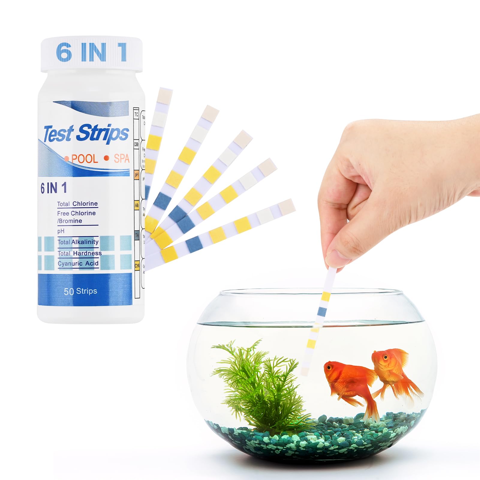 Amazon.co.jp: 水族馆6 in 1試験紙、水族馆水質検査キット、水質検査 