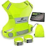 FREEMOVE Reflective Vest Running Gear + 2 Bands & Bag/Ultralight & Comfy Safety Vests with Front Zip Pocket > High Visibility Reflector > for Men, Women > Running, Dog Walking or Cycling