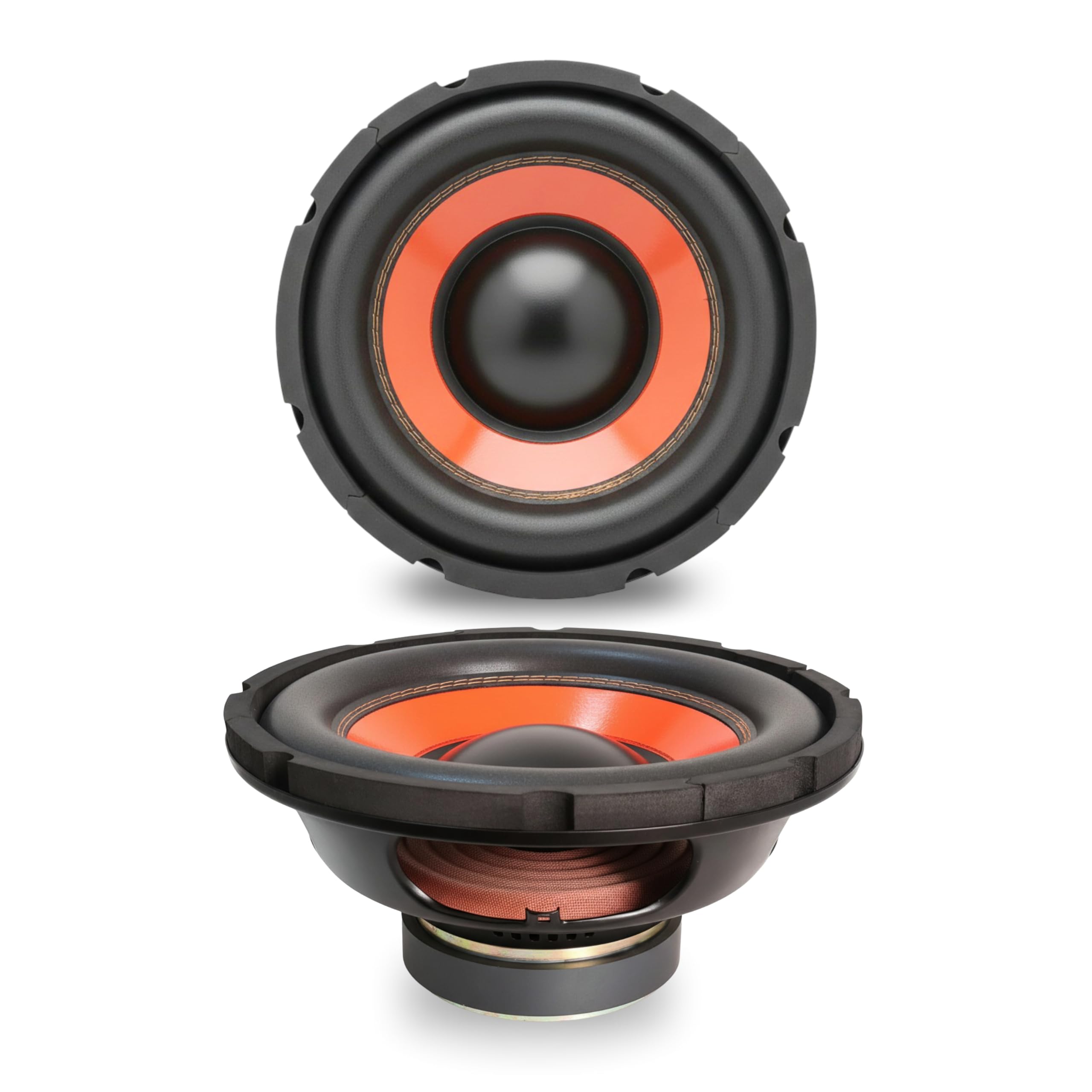 POWERLINK 10" Subwoofer Imported Orange SPL Foam � 400W Power/4-Ohm/1.5-Inch Copper Coil/120mm Single Magnet Ideal for Upgrading Car Bass Tubes, Home Subwoofer Systems, and DIY Projects(Pack of 2)-image-24