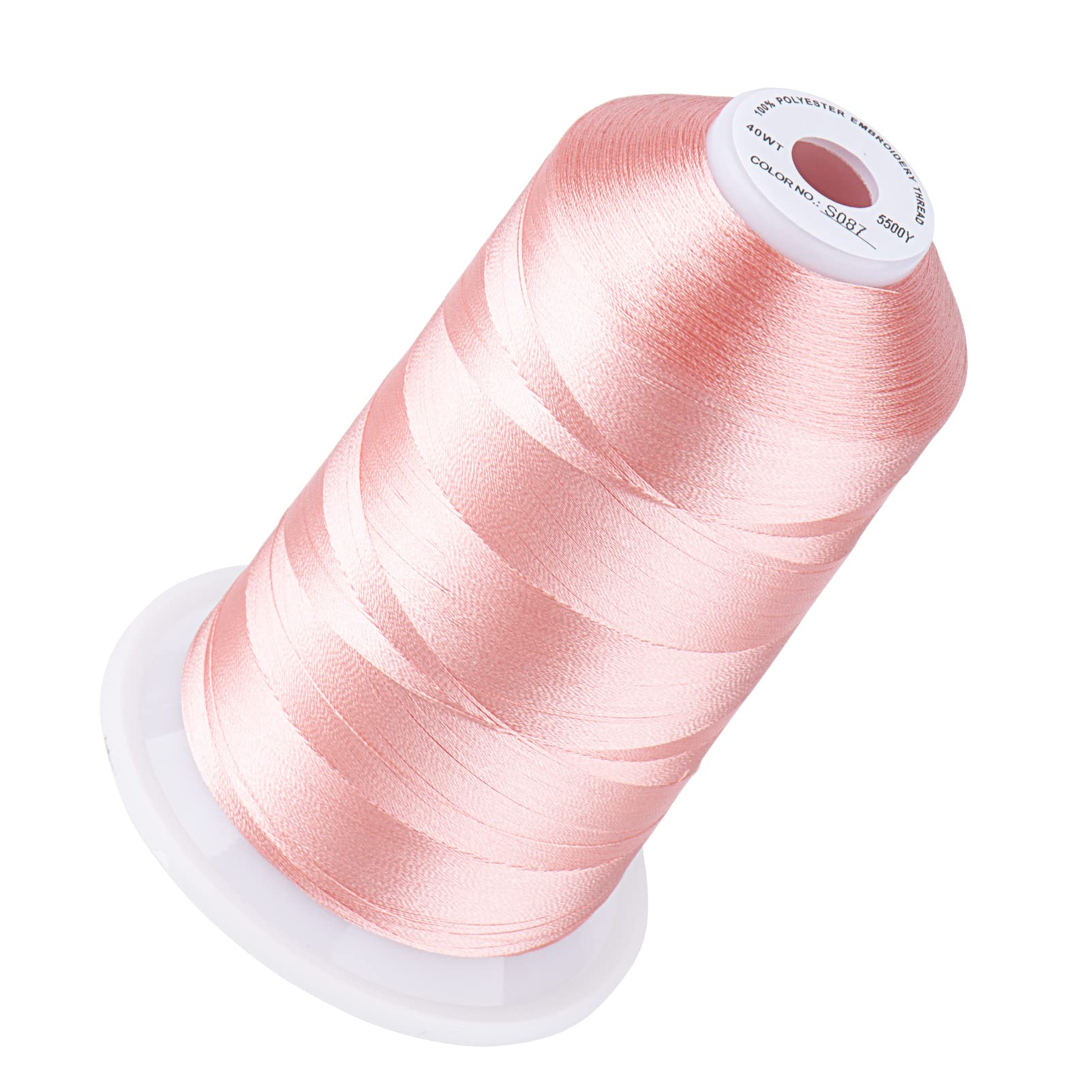 Simthread 5500Yds 40WT Polyester Embroidery Thread Md Peachy Pink S087