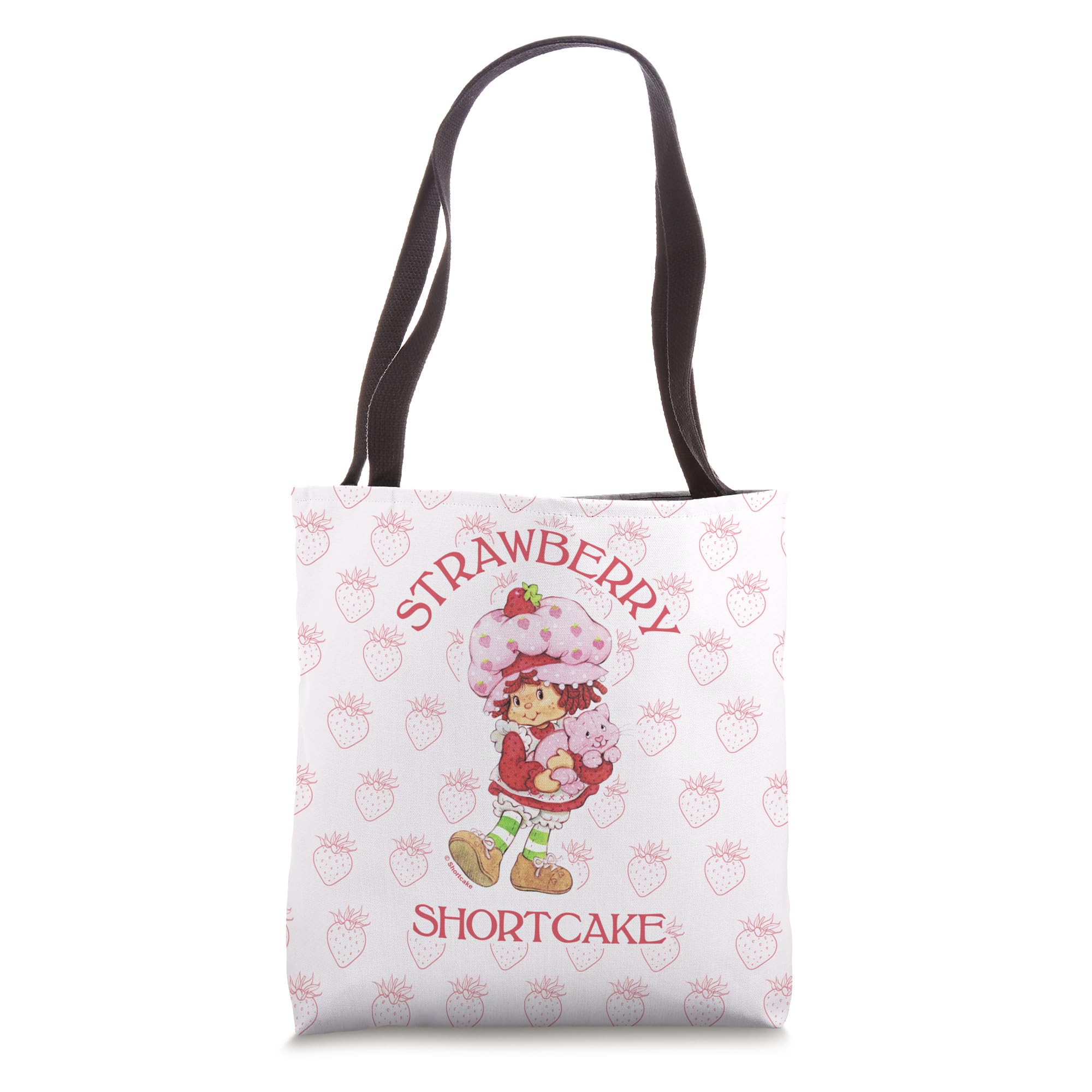 strawberry shortcake cutie vintage strawberries pattern tote bag