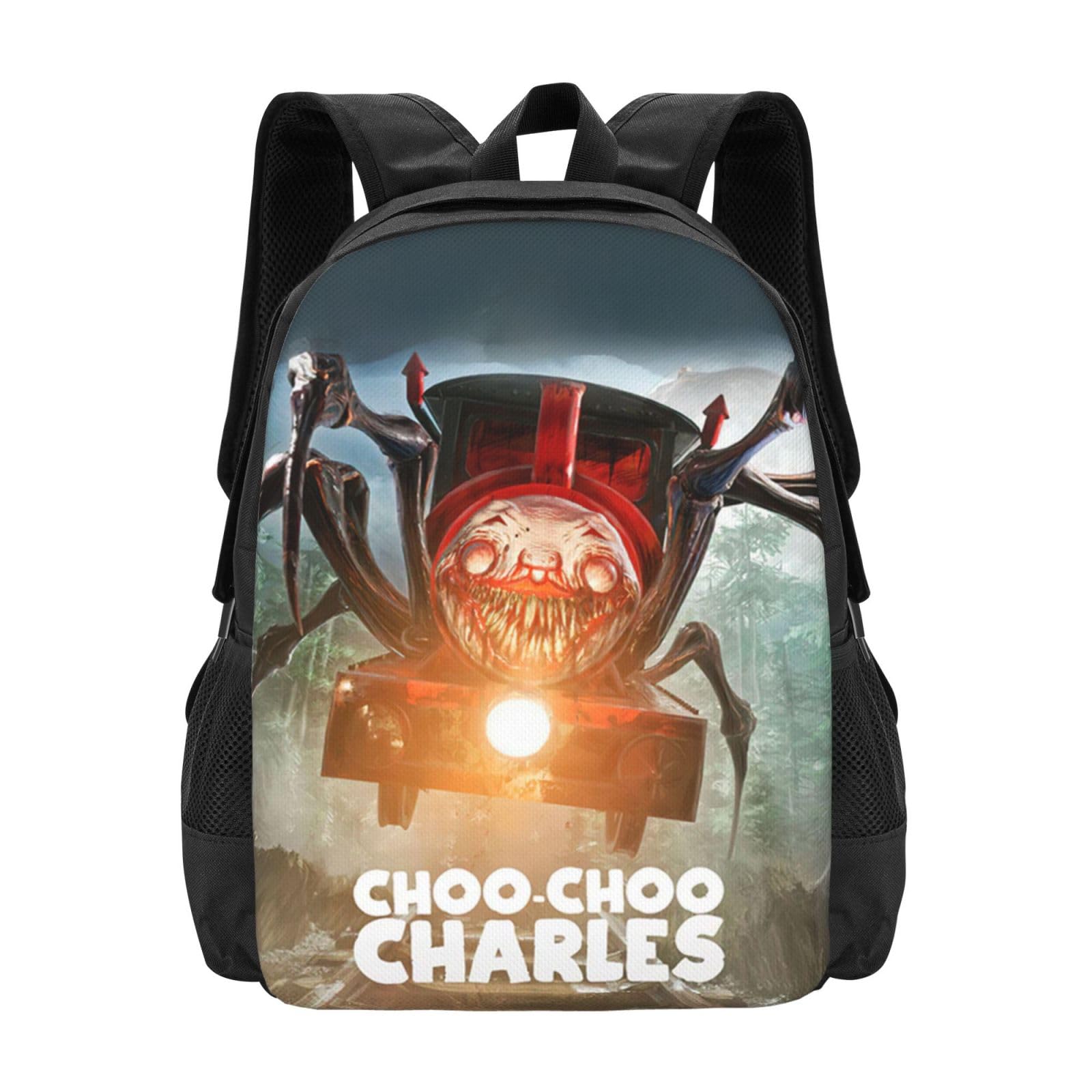 Xorbwvi Choo-Choo Charles Backpack,3d Print Laptop Backpack Lightweight Casual Daypack Bookbag 16.5 In, Black