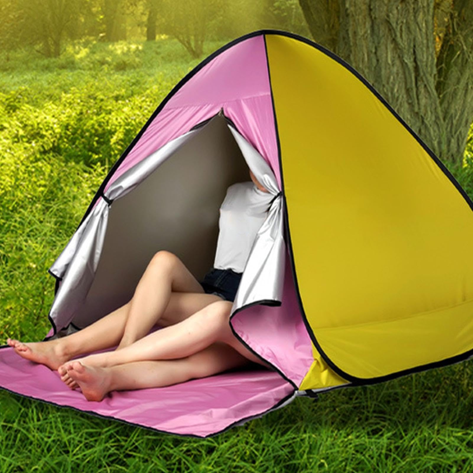 Pare-Soleil pour Tente de Plage, Tente d'ombrage de Plage Pop-up | Cabane légère et Facile à Installer | Pare-Soleil de Plage Facile à Installer, abri Pare-Soleil Anti-UV, Tente instantanée