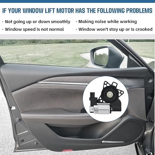Miniatura 9 de 742-801 Motor de elevación de ventana eléctrica compatible con Mazda seleccionada, repuesto # GJ6A5958XC.