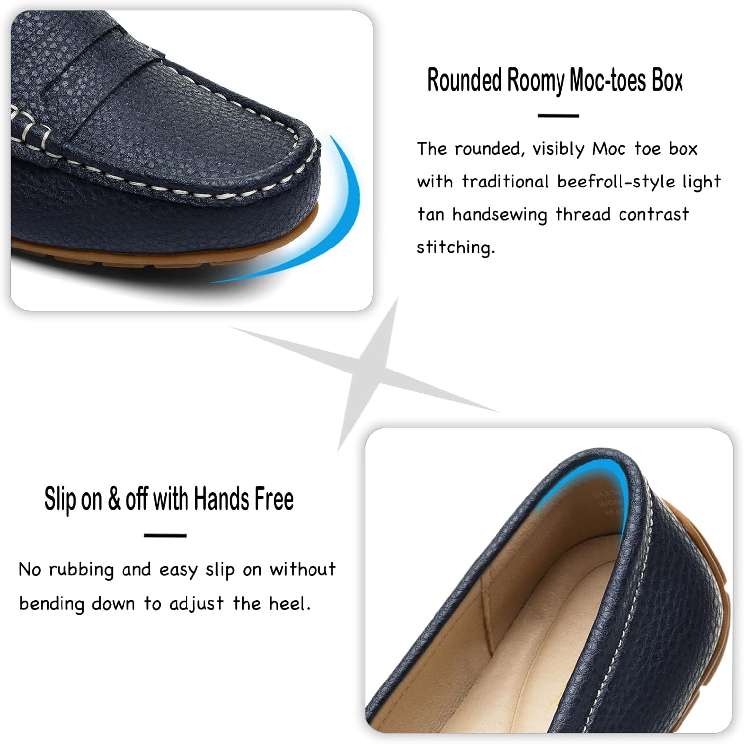 KORDAL Women's Comfortable & Lightweight Leather Penny Loafers Slip-Ons Cute Business Casual Dress Shoes Work Office Flats Everyday Walking Shoes Driving Mocs for Women - Image 7