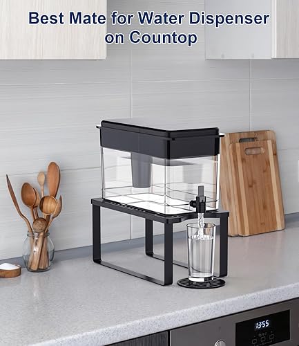 Miniatura 4 de Soporte dispensador de filtro de agua 7.7 pulgadas de ancho x 14.6 pulgadas de profundidad x 6.7 pulgadas de alto, soporte de metal diseñado para