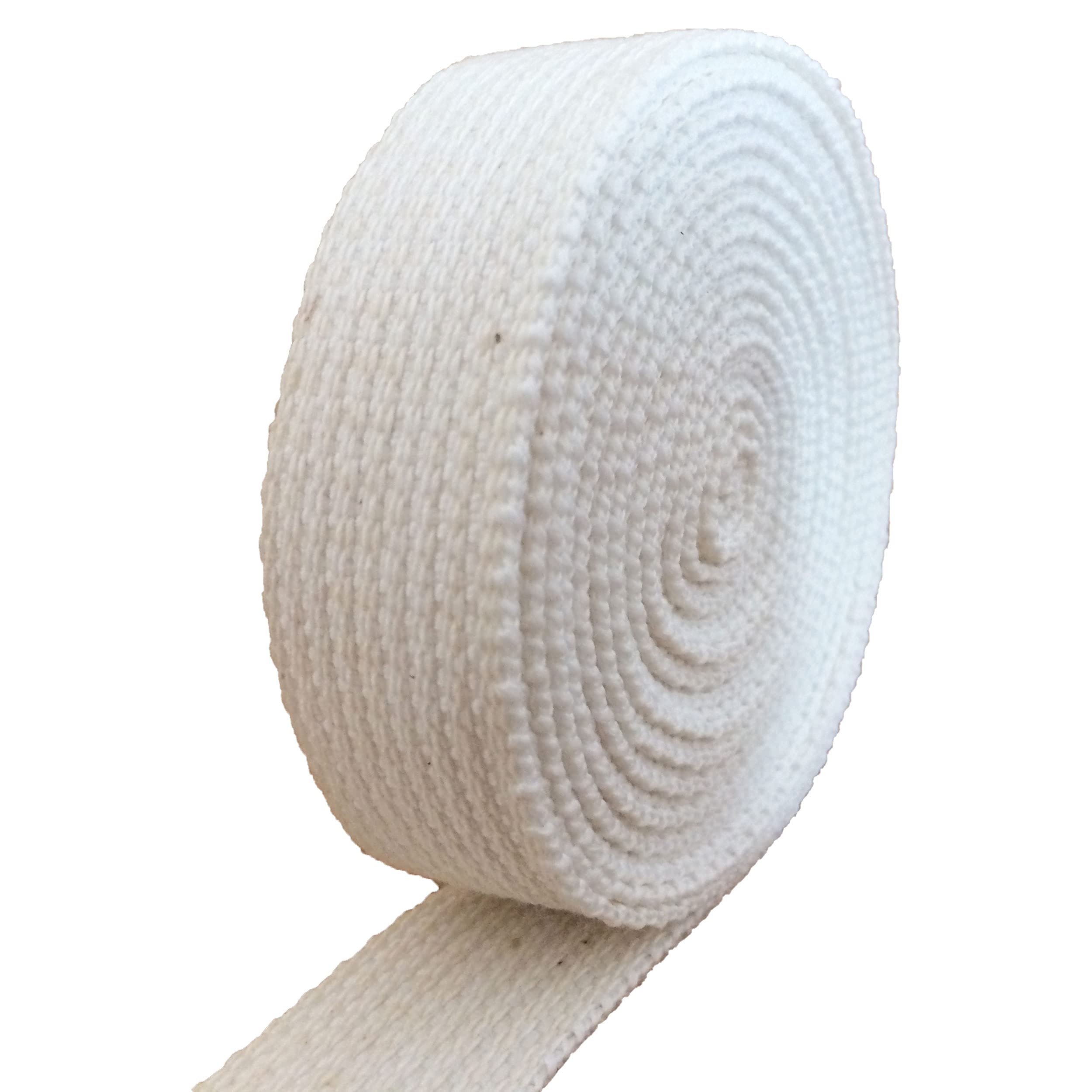 Kawaii Easy Crafting 1 Inch X 5yards Thickness 2mm Cotton Twill Tape Fabric Bias Tape Webbing Strap Off White Handle Tote Bag Purse Luggage Collar Belt Strapping - Sewing DIY Gift Wrapping Decoration