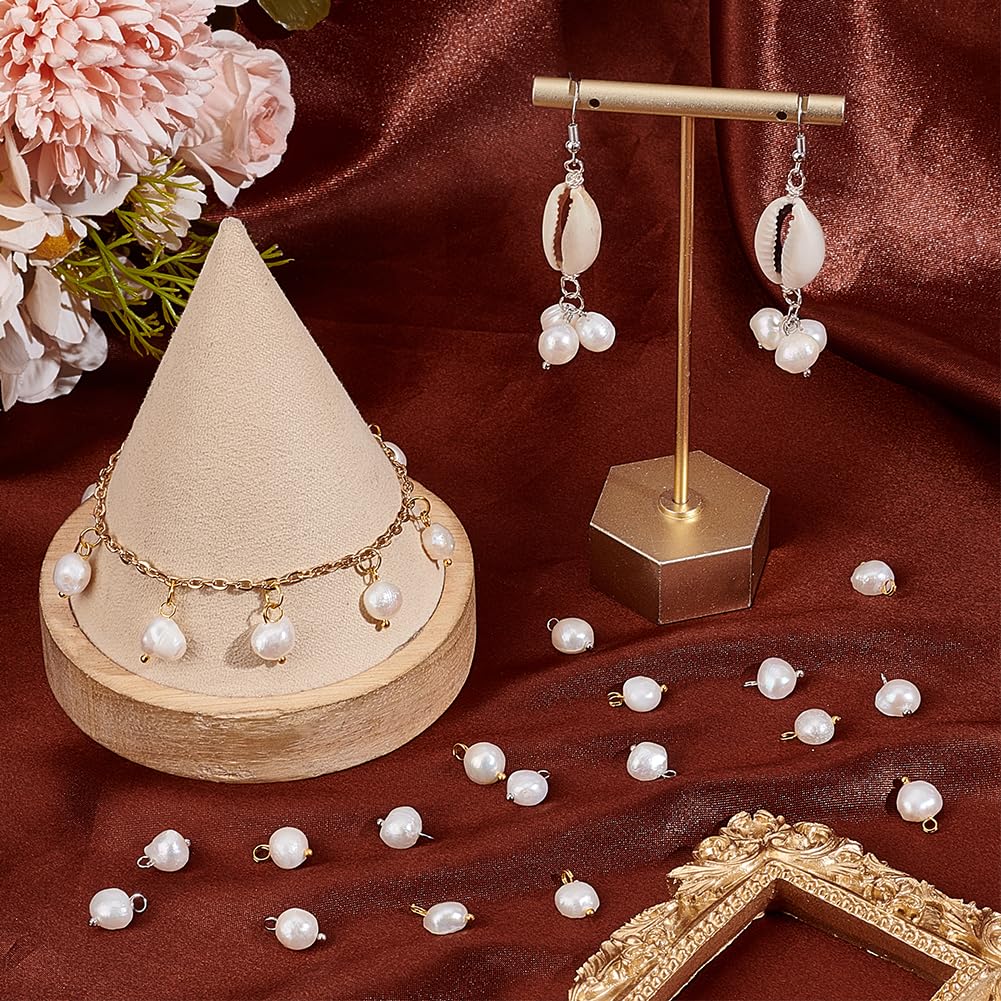 PH PandaHall 50pcs Natural Freshwater Pearl Charms - Image 2