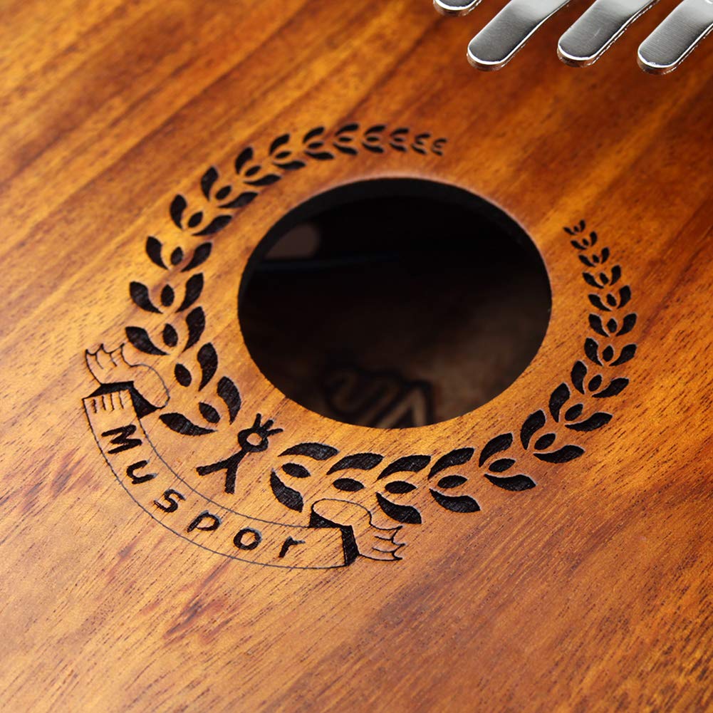 17 tasti EQ kalimba Acacia pollice microfono altoparlante pick-up elettrico con cavo di borsa