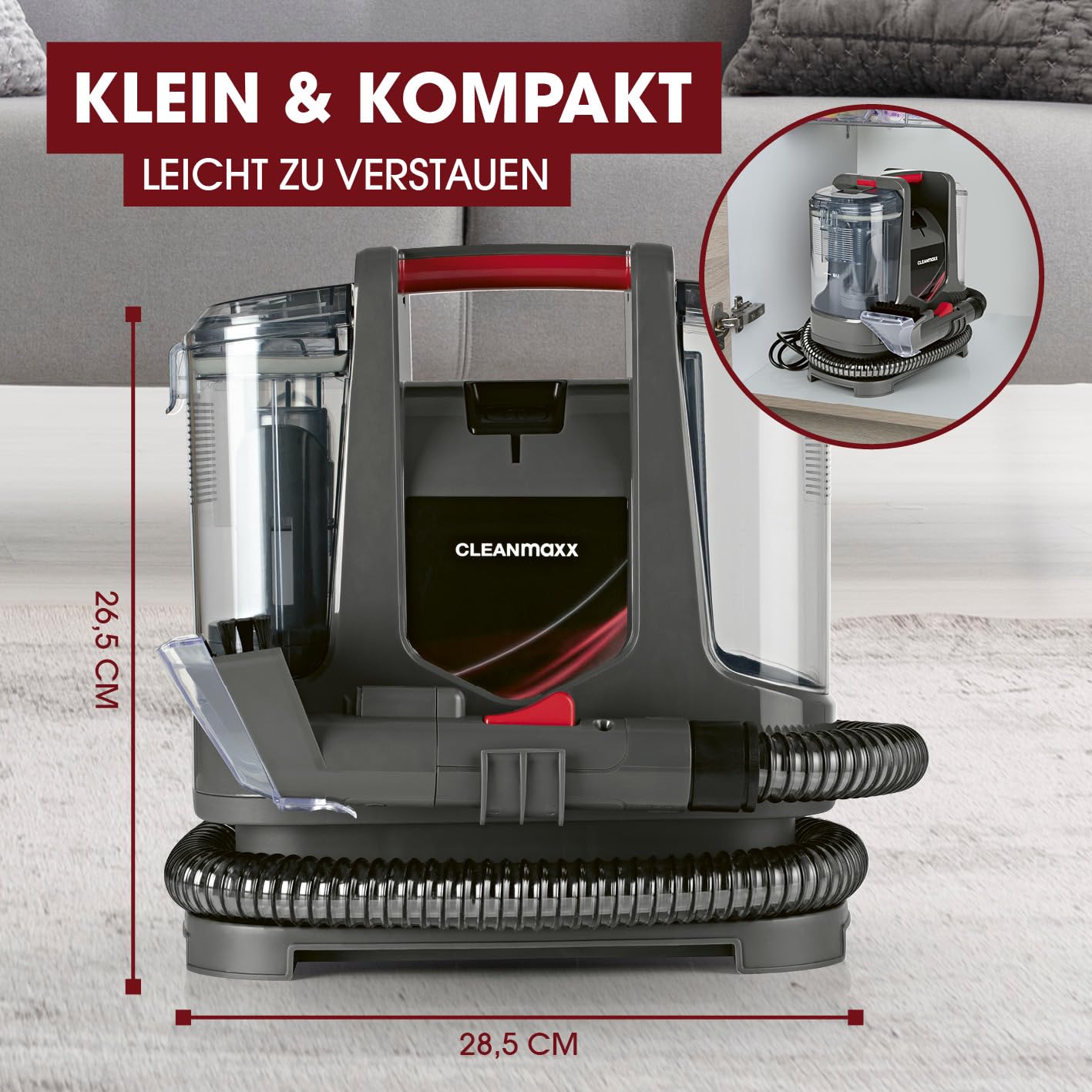 CLEANmaxx Kompakt Plus Polsterreiniger Gerät 400W – Bild 7