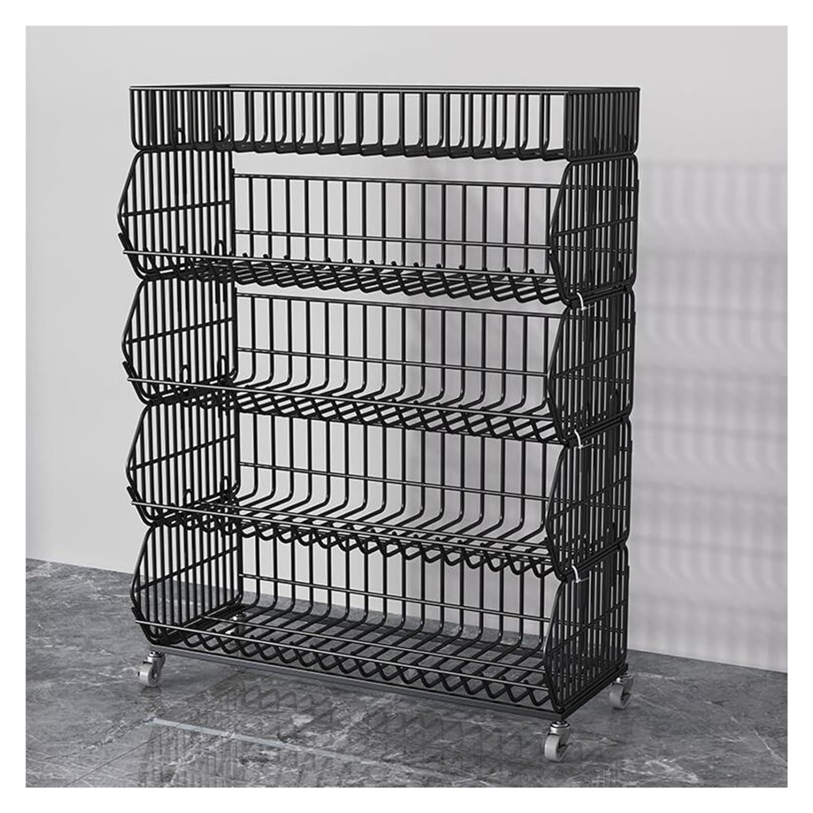 Süßigkeiten-Präsentationsständer, Snack-Thekenständer, Metalldraht, Boden-Display für Geschäfte, Bäckereien, Küchen, perfekt für Chips, Leckereien und Süßwaren-Vitrine