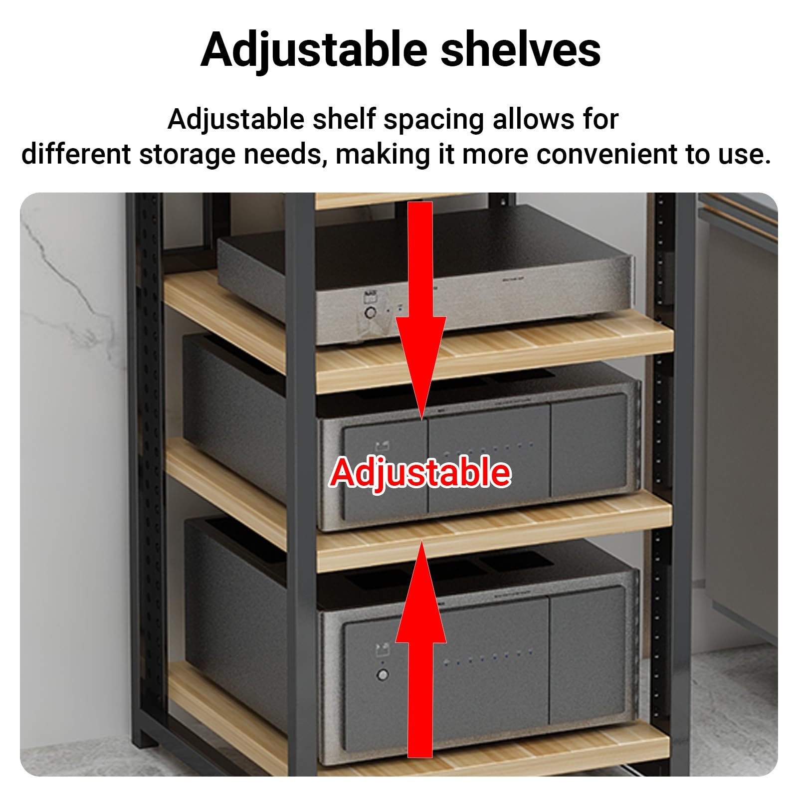 6-poziomowy stojak AV, narożna szafka na multimedia, konsola odtwarzacza płyt fonograficznych, regał kina domowego, białe centrum rozrywki, stylowe przechowywanie sprzętu audio/wizualnego