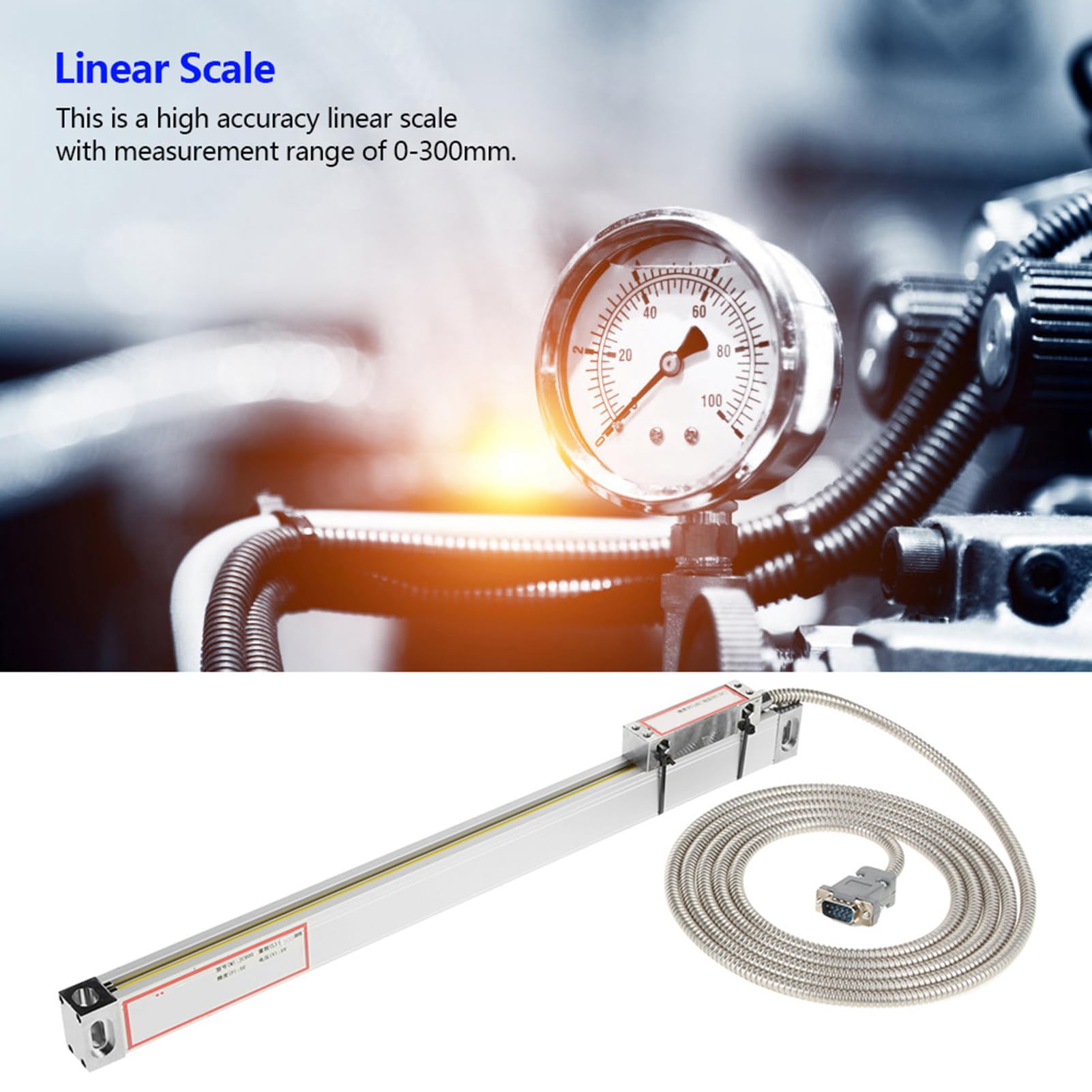 Fräsen Linearskala , 300 mm 12 Digitalanzeige Linearskala für den Außenbereich zum Austausch
