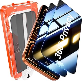 UniqueMe 360 Privacy Screen Protector for iPhone 17 Pro - 6.3 inch
