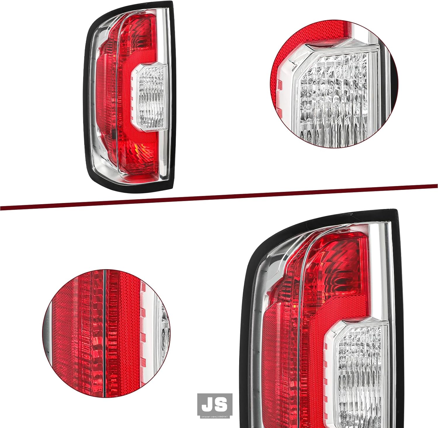 JSBOYAT Tail Light Assembly Fit for 2015-2022 GMC Canyon Pickup Truck Factory Style Brake Lamp Left Driver Side Wiring Harness and Bulbs Included
