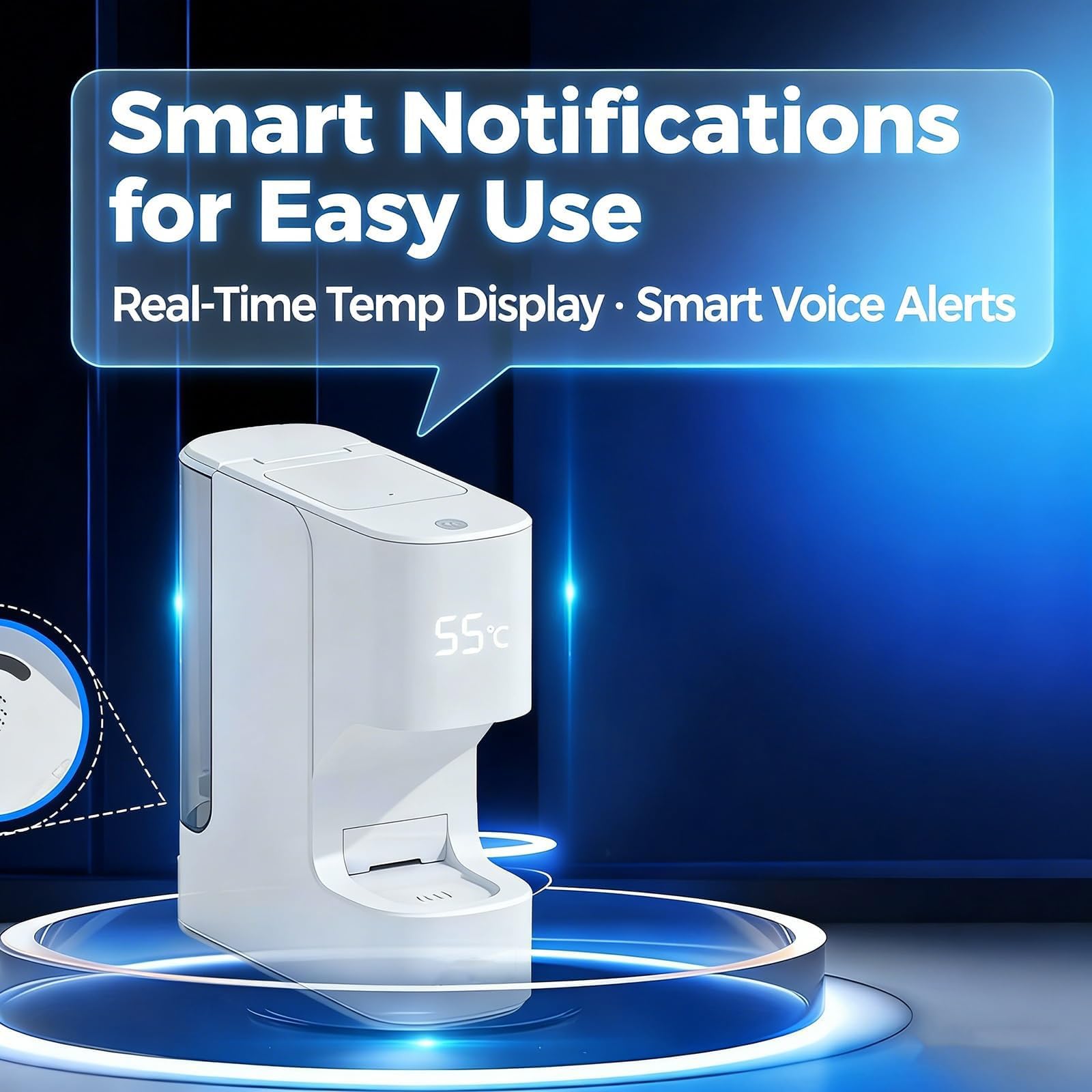 Máquina Inteligente Calentador de Toallas Comprimidas – Dispensador Automático de Toallas Faciales con Pantalla LED, Temperatura Constante 55 °C y Calentamiento Rápido en 5 s, para SPA, Hogar y Salón