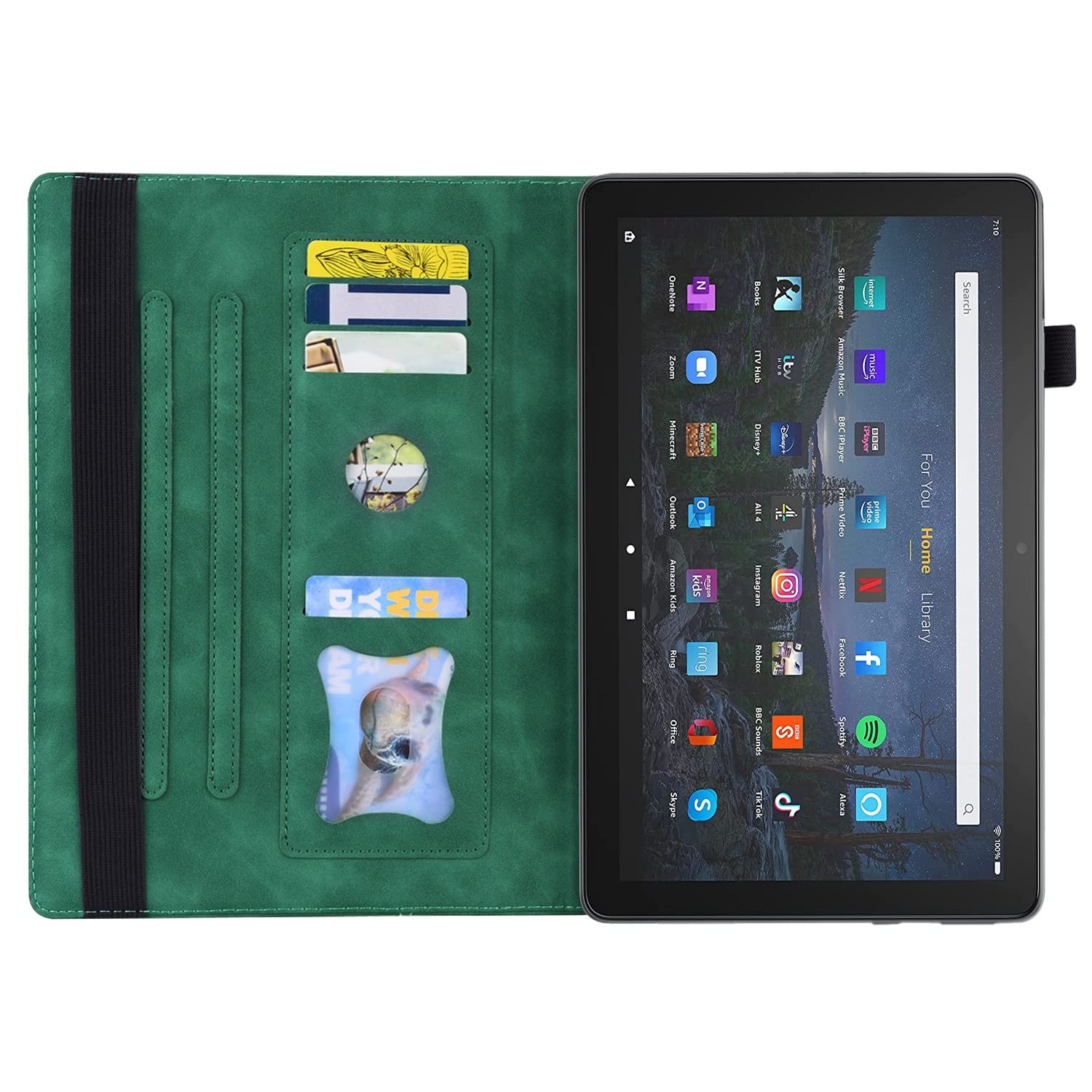 Custodia protettiva per tablet PC compatibile con iPad Mini 6 con staffa per tablet PC custodia per tablet custodia regolabile con cinturino di fissaggio per schede custodia per tablet antiurto