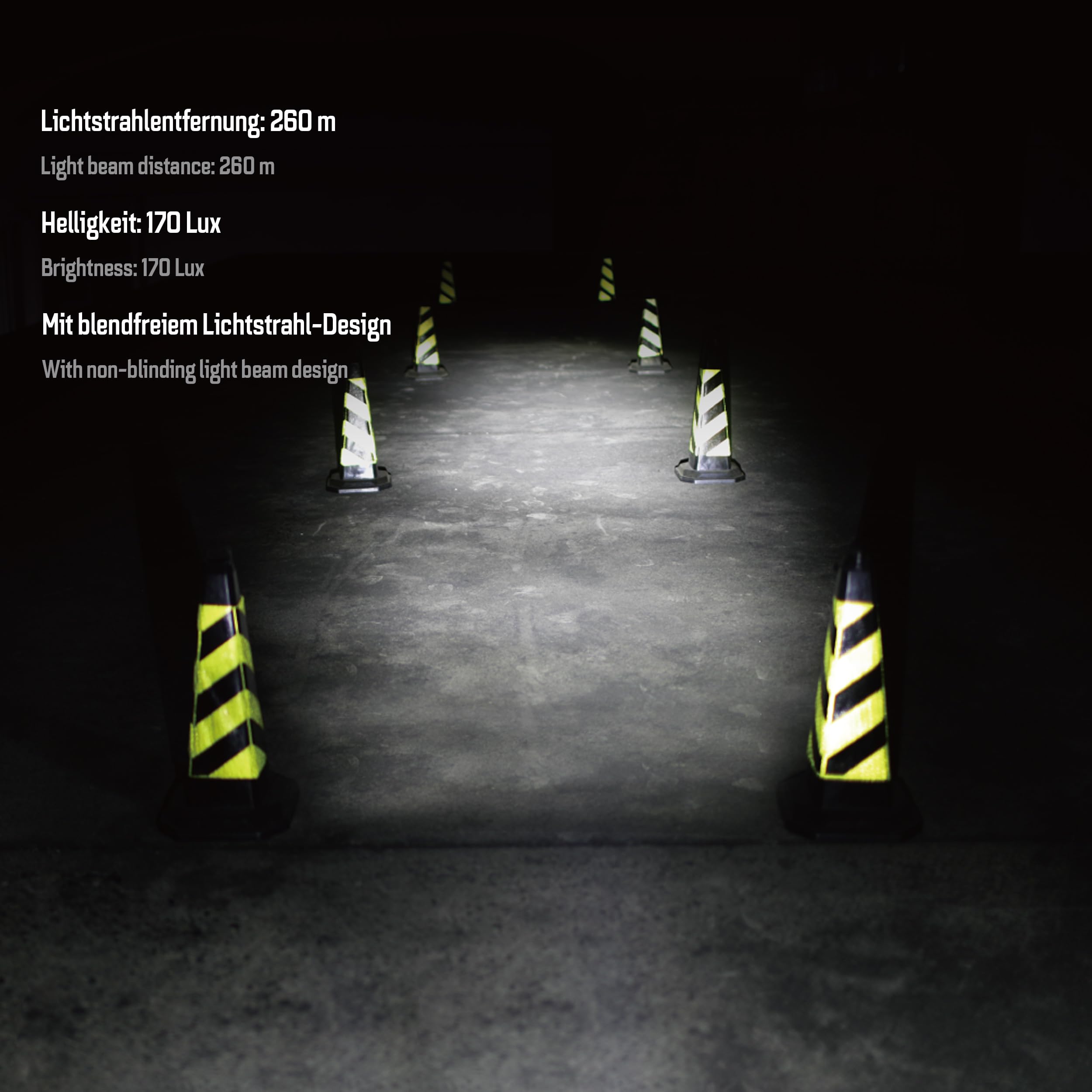 ADDVIEW E-Bike Frontlicht 170 Lux Hammer E170 – LED Fahrradlampe, StVZO & ECE zugelassen, Aluminium/ABS Gehäuse, IP65 wasserdicht, DC 8–48V, Seitenlicht, für E-Bikes & Pedelecs