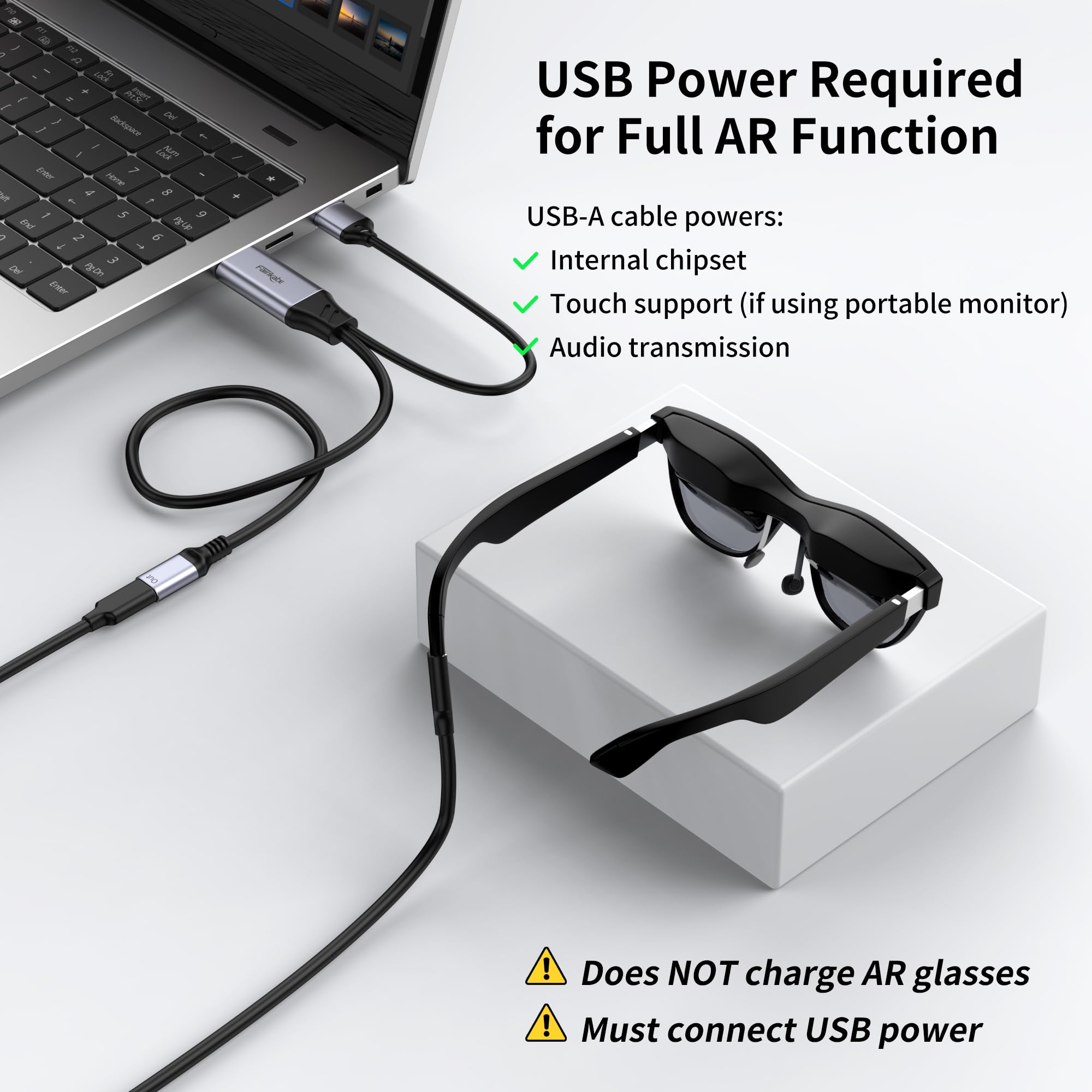 Adattatore da HDMI a USB-C Femmina 4K@60Hz – Convertitore da sorgente HDMI a monitor USB-C e occhiali AR – Compatibile con Viture, Xreal, RayNeo, Rokid – Per PS5, Xbox, Switch, Dock Steam Deck