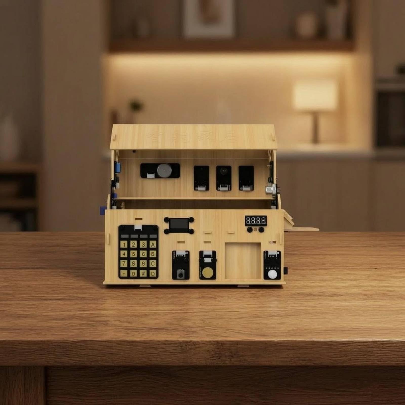 F Fityle Smart Home Entrenador Dispositivo Domótica Kit Programación Módulos Conectividad Teclado Pantalla Conjunto Didáctico para Interacción de Módulos