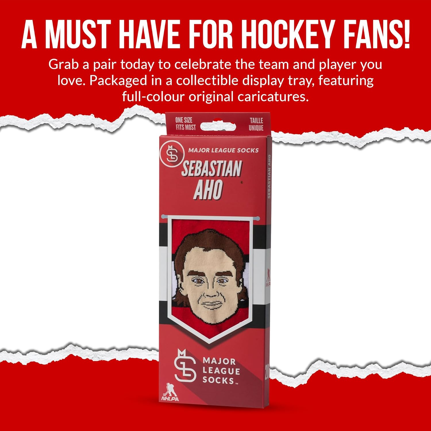 Major League Socks - NHL Carolina Hurricane - Various Players - Hockey Fan Holiday Gift Unisex Apparel (Size 7-13) - Image 3