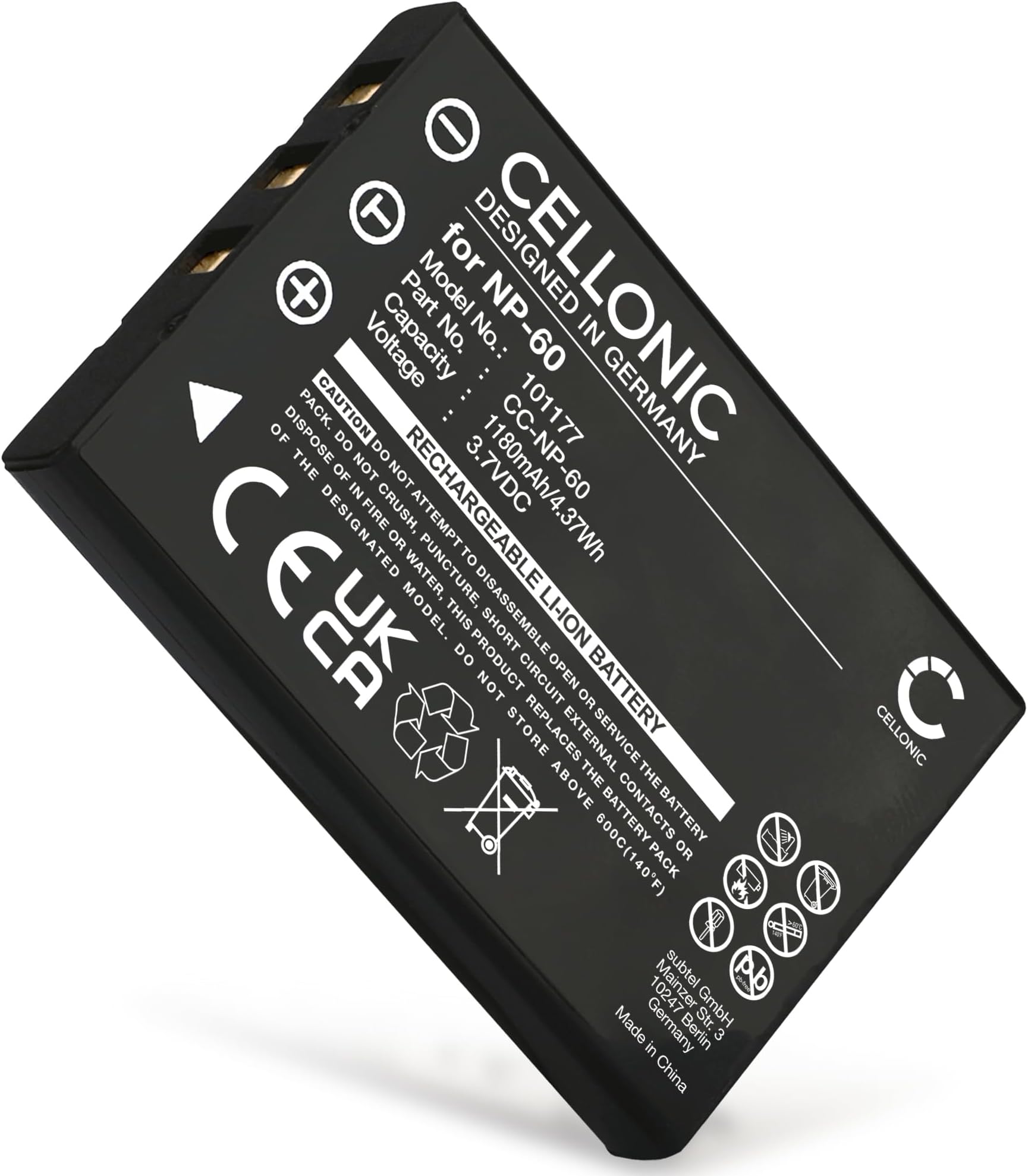 CELLONIC Battery compatible with Prosio DS653, DVCam XV11, XT16i | 1180mAh, 3.7V, Lithium Ion for Prosio Slim Neo XV6