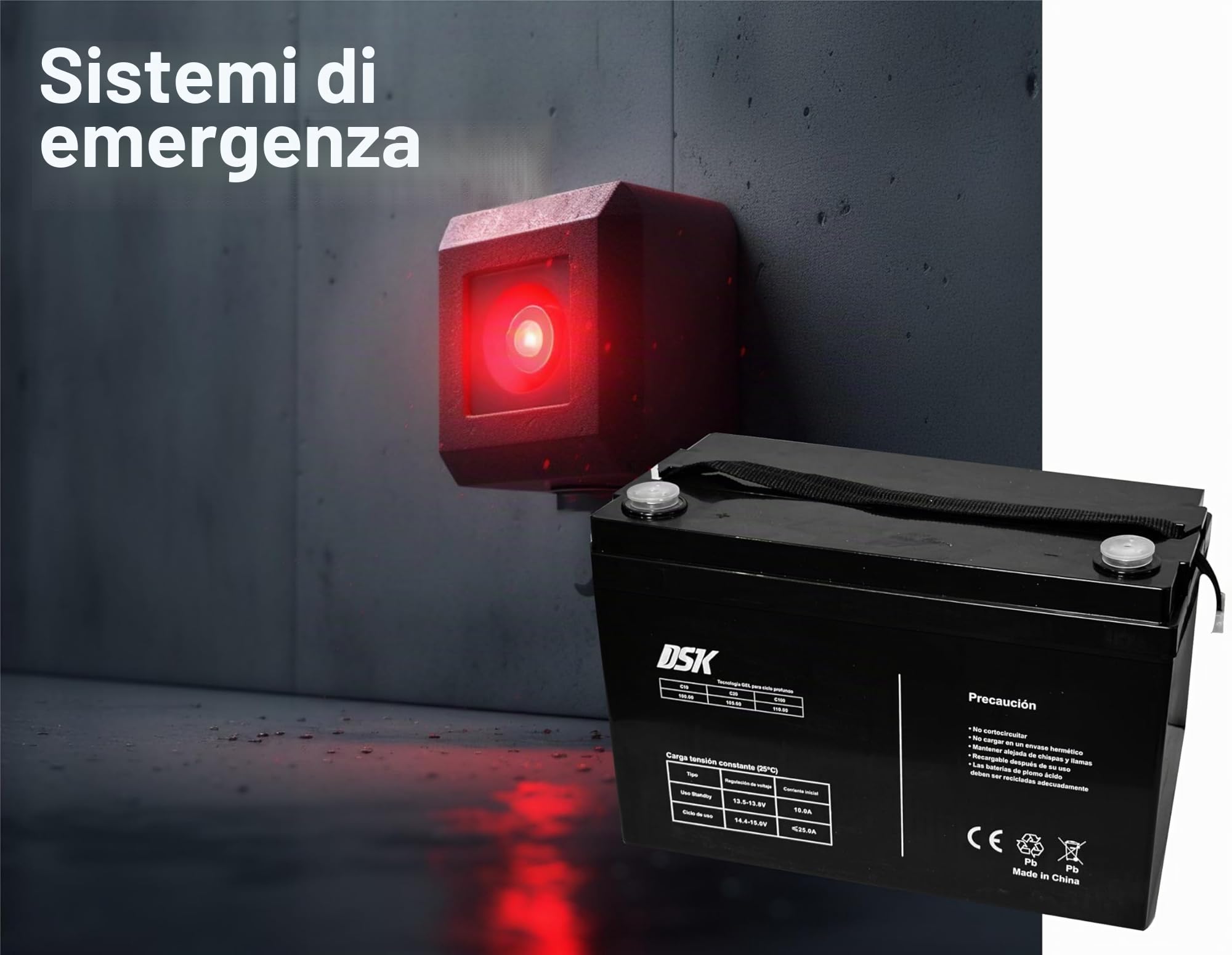 Batteria al piombo sigillata AGM 12V 18Ah ad alta scarica per UPS, sicurezza, luci emergenza