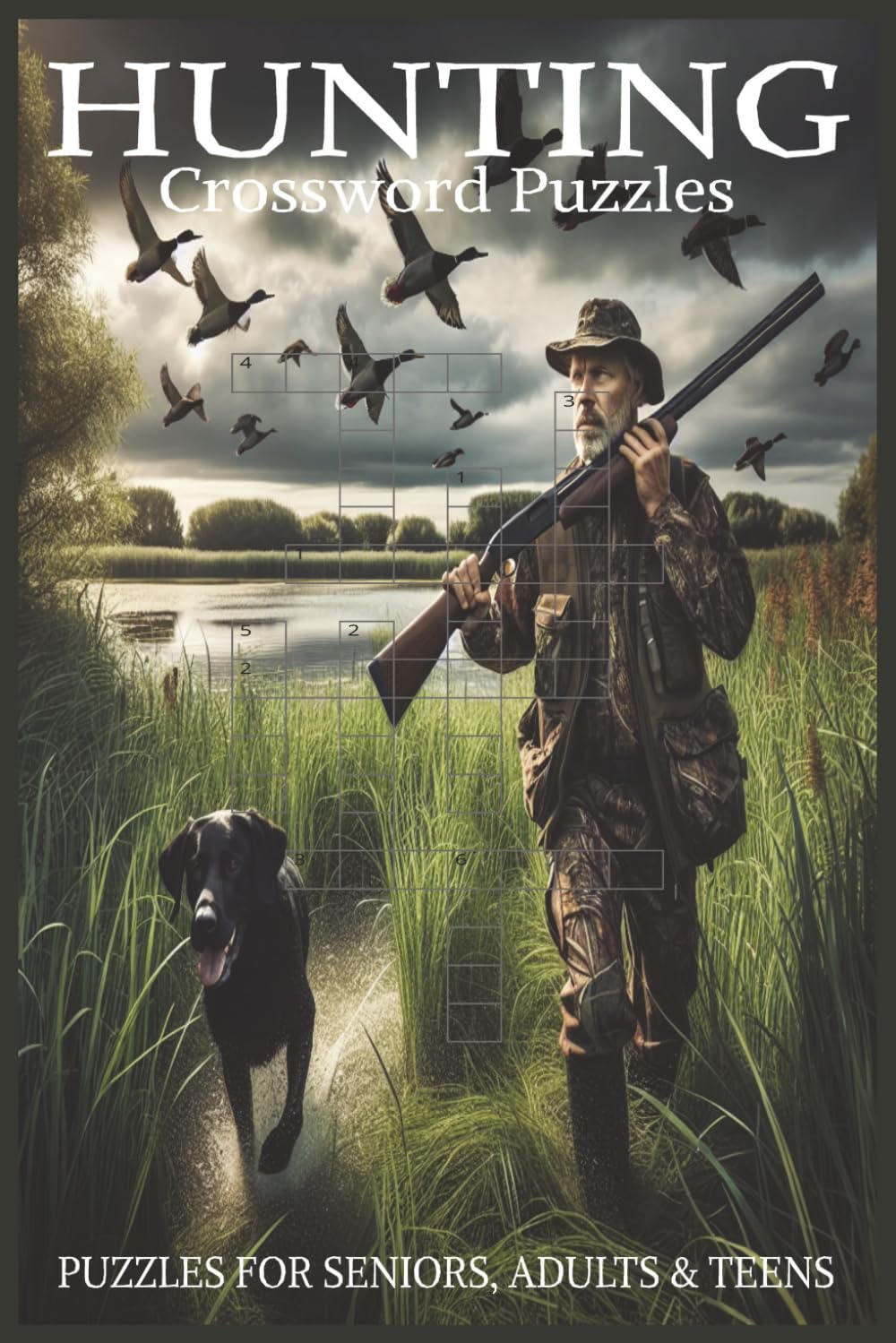 Hunting Crossword Puzzles: 60 Crossword Puzzles about Hunting | 6X9 inches, 120 pages, 600 words | The Perfect, Entertaining & Educational Gift for hunters