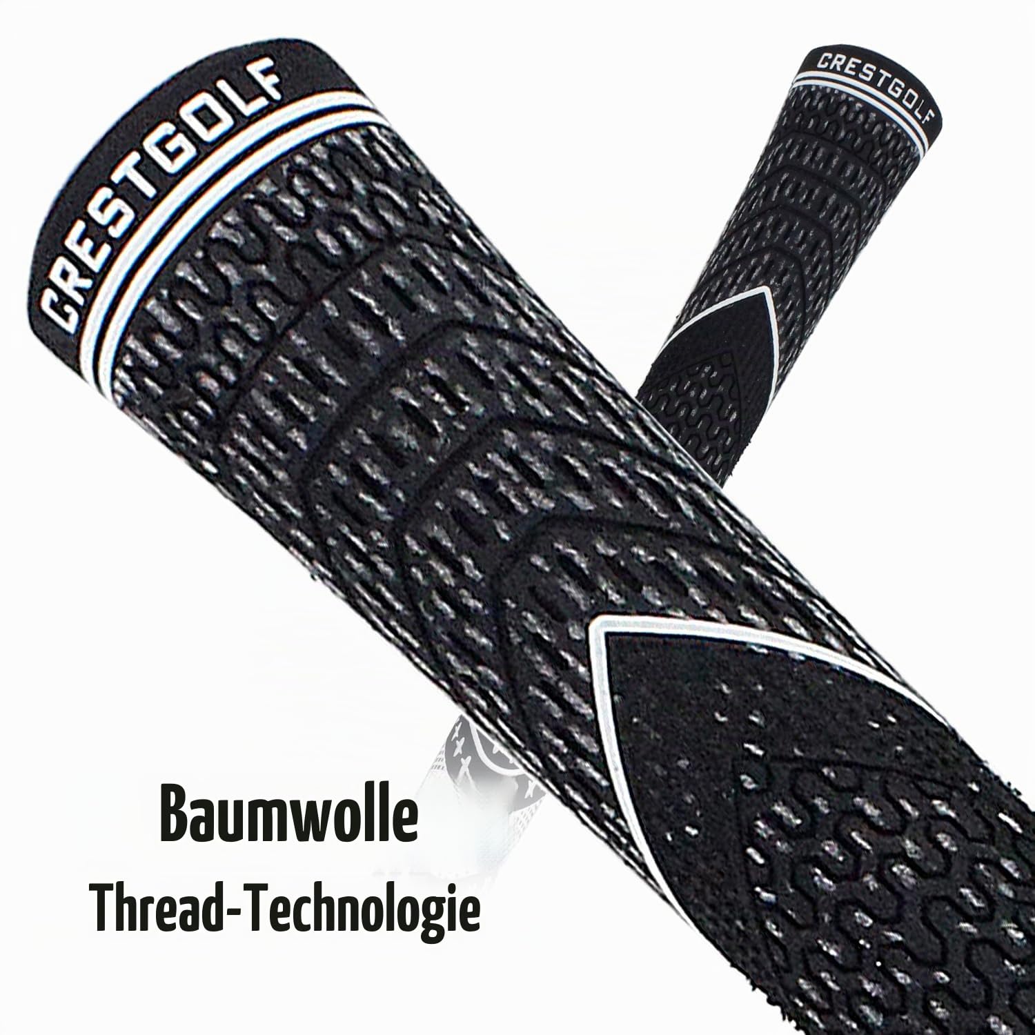 CRESTGOLF Golfgriffe Aktualisierte Multi-Compound-Golfgriffe für Golfschläger, Golf Grips Set mit 13 Stück, mehr rutschfest, ökologische Baumwollgarn-Faden-Technologie, mittlere oder Standard-Größe