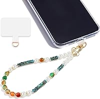 Vista 40 de Correa de muñeca para teléfono con cuentas de mármol, correa de teléfono desmontable con pestaña de sujeción, correa de muñeca manos libres Yaxaita