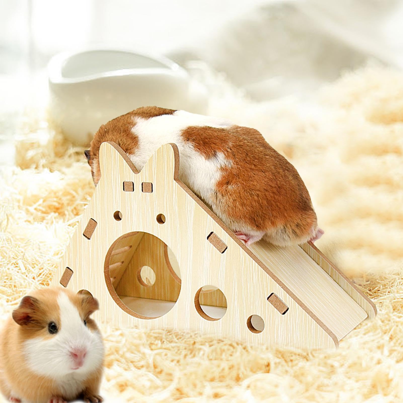 Accessori all'ingrosso per criceto in legno piccoli animali nascondiglio nido ri